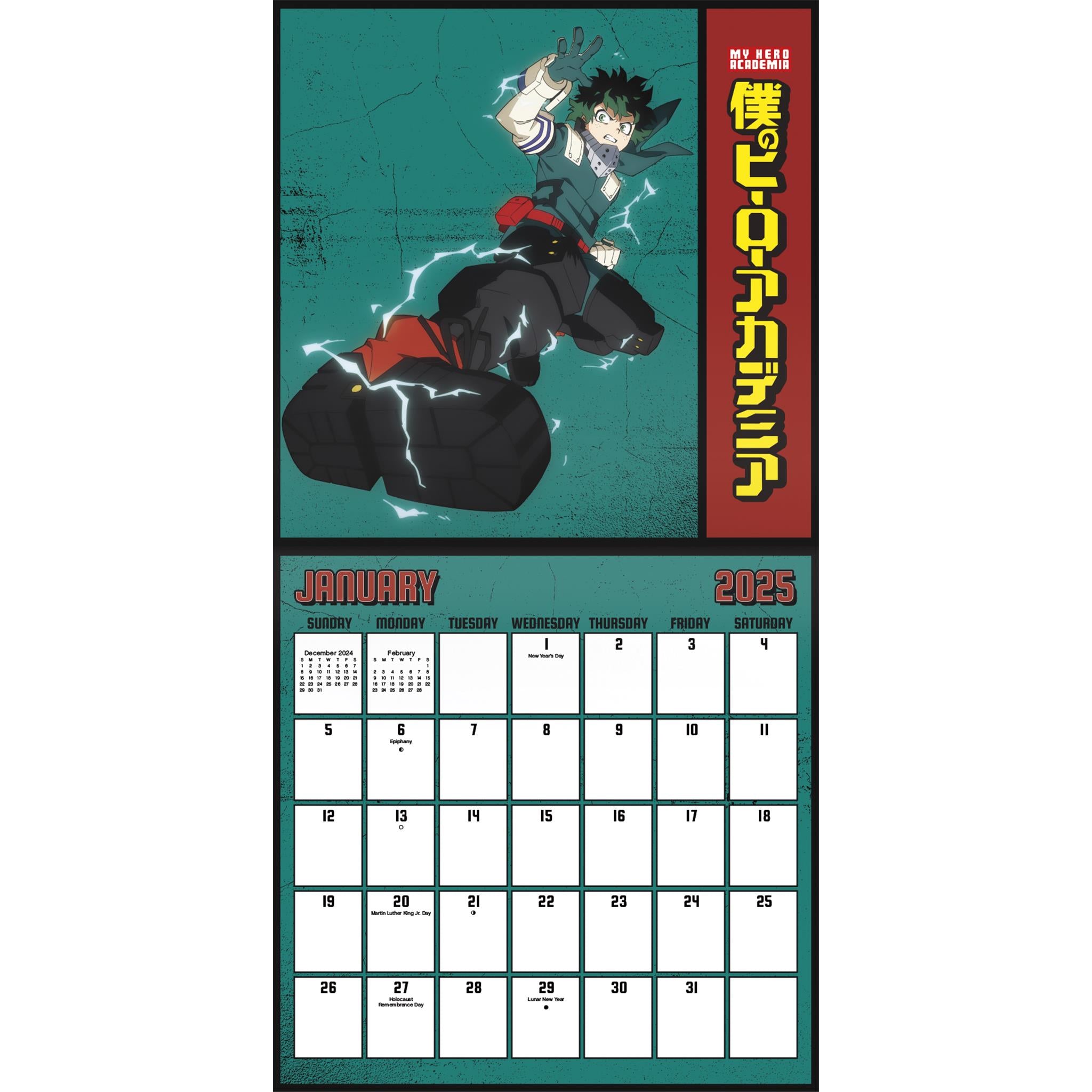 My Hero Academia Wall 2025 Calendar - Online Exclusive