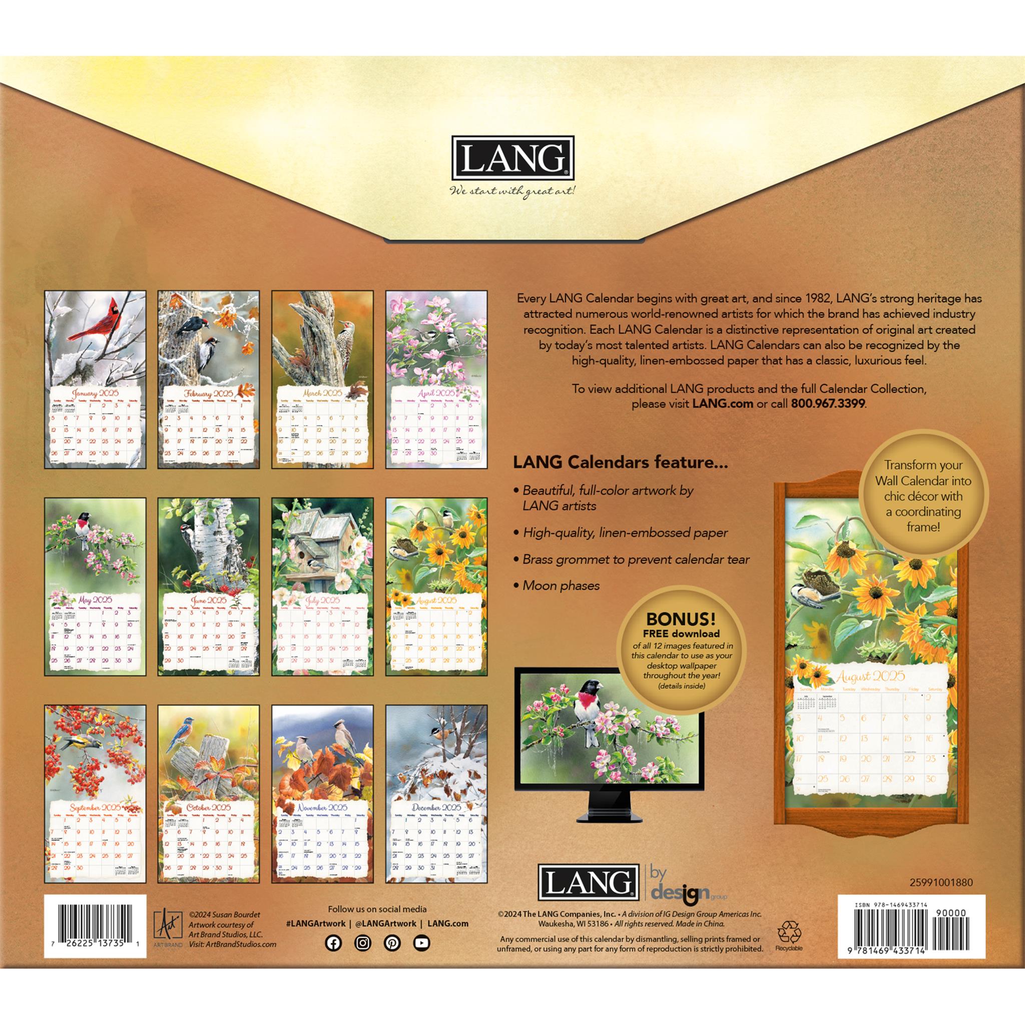 Songbirds Wall 2025 Calendar