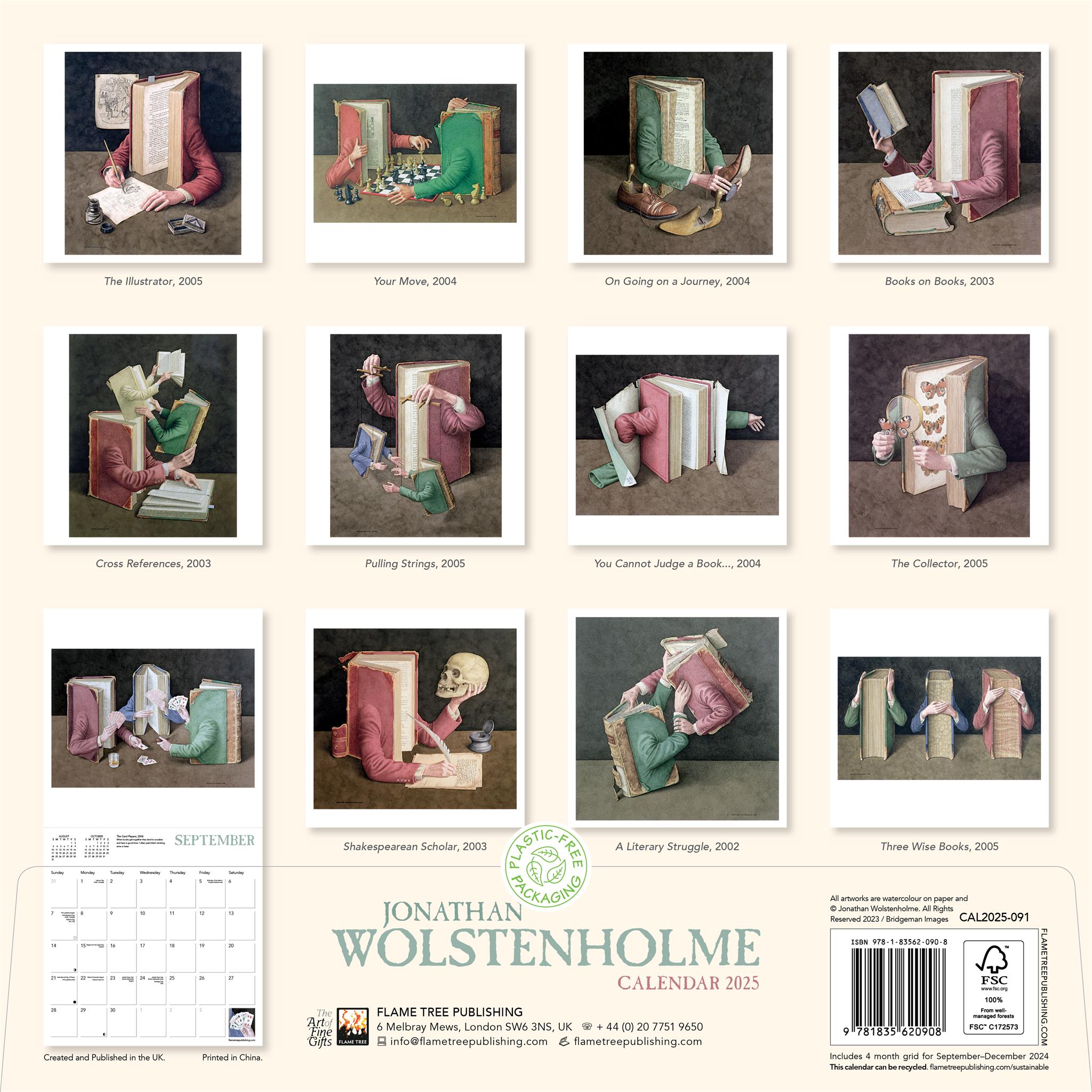 Jonathan Wolstenholme Wall 2025 Calendar - Online Exclusive