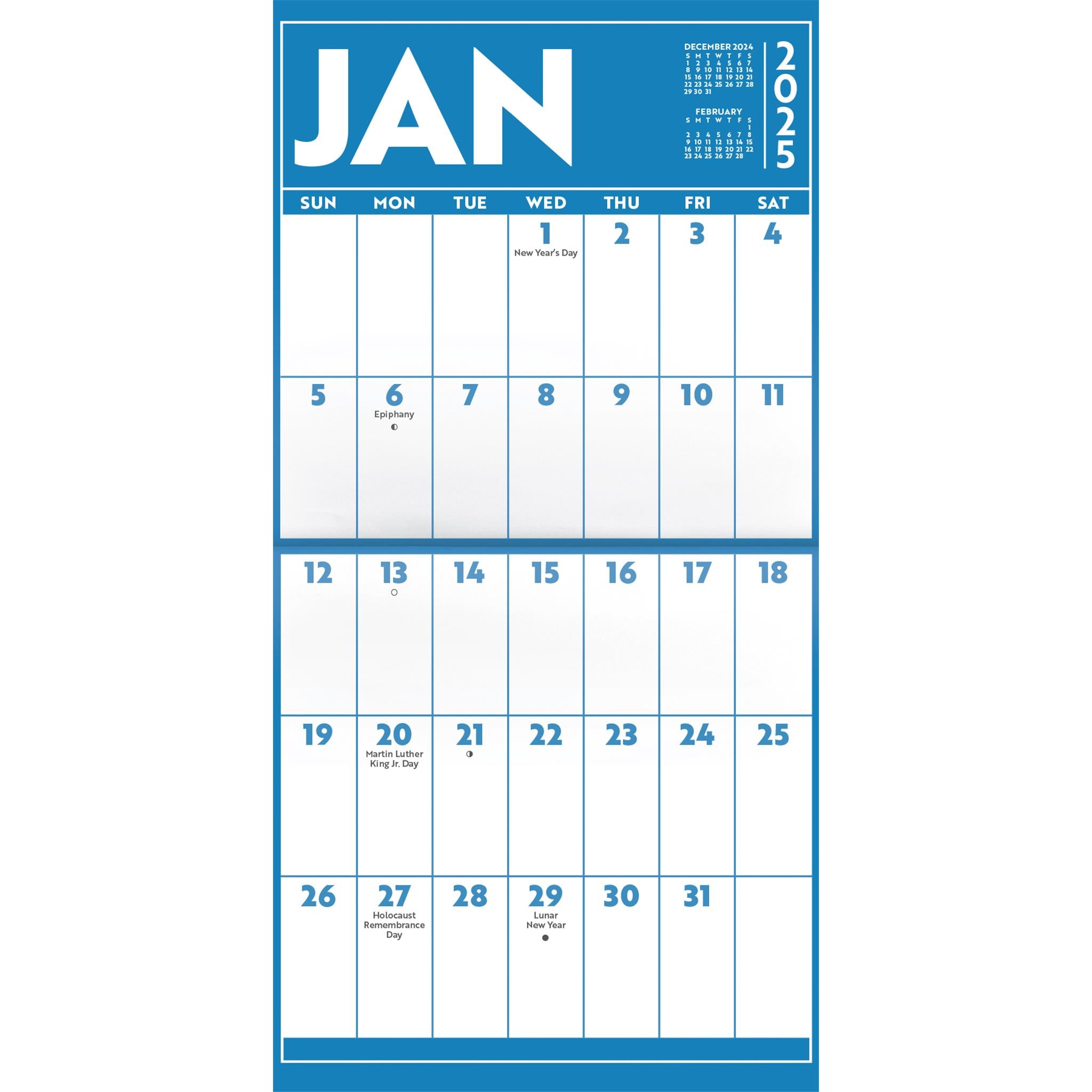 Large Print Mini 2025 Calendar