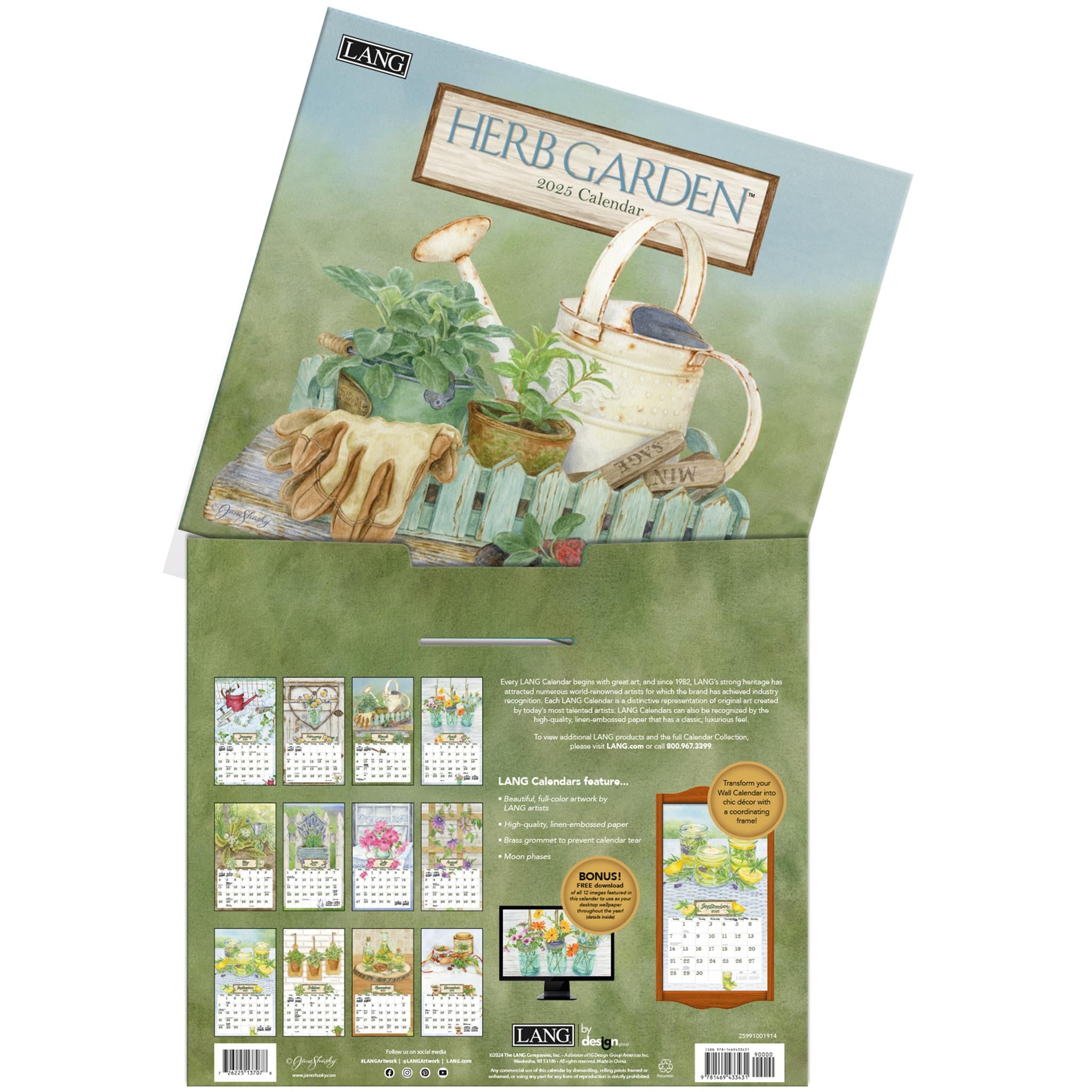 Herb Garden Wall 2025 Calendar - Online Exclusive