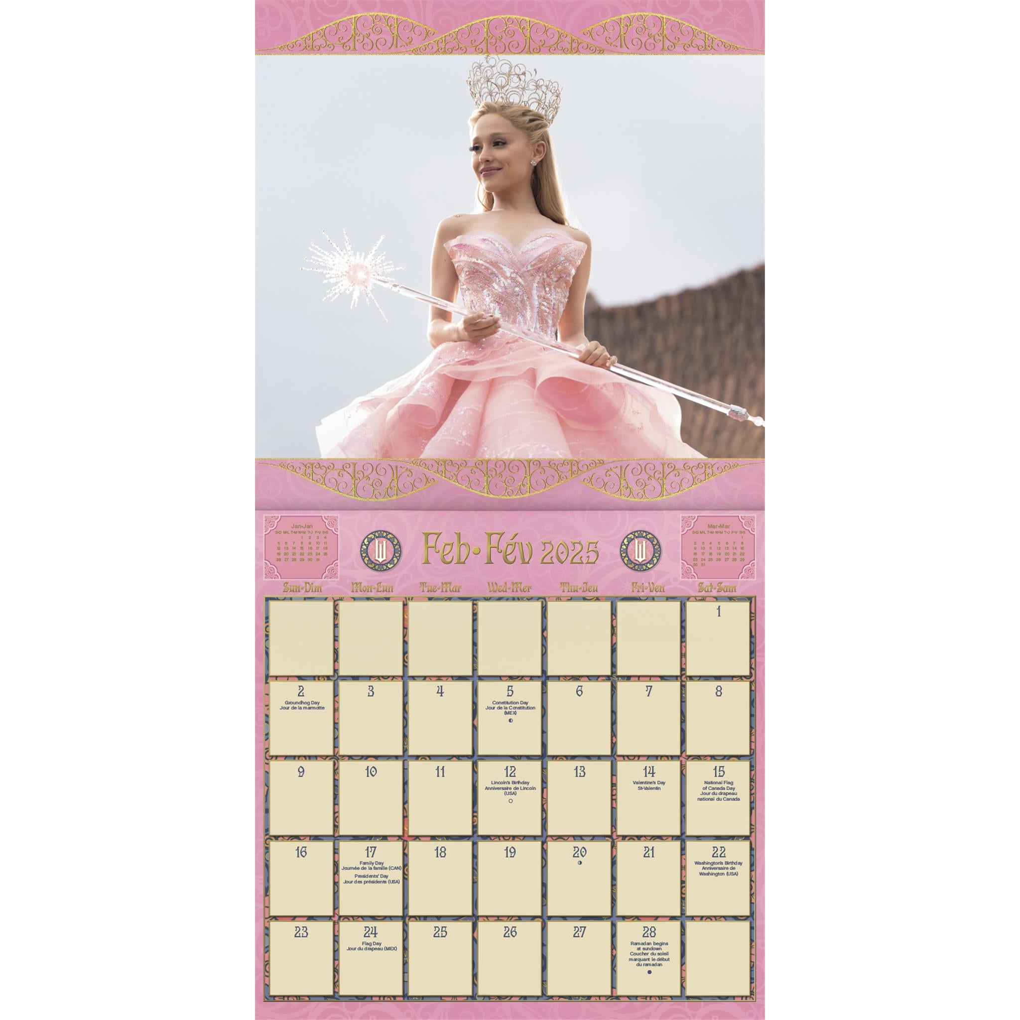 Wicked Movie Bilingual Wall 2025 Calendar - Online Exclusive