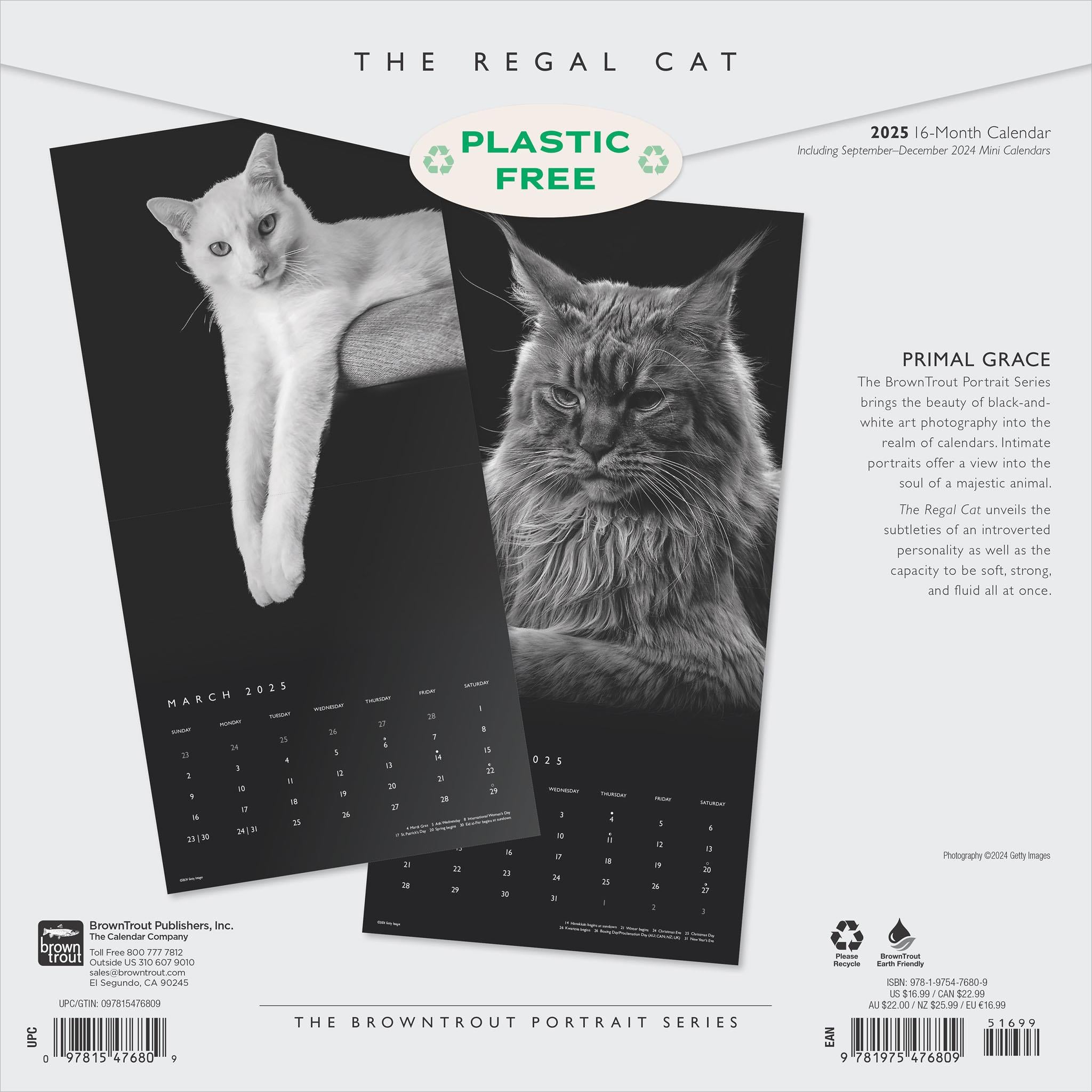 Cat The Regal Wall 2025 Calendar - Online Exclusive