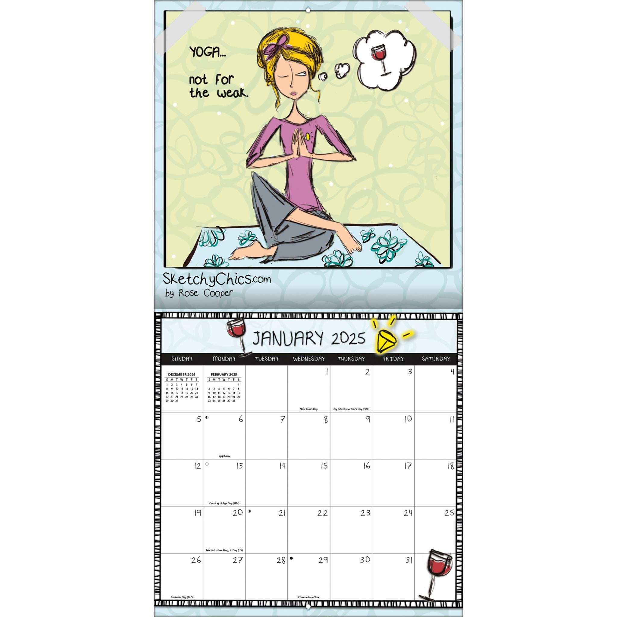 Sketchy Chics Wall 2025 Calendar - Online Exclusive