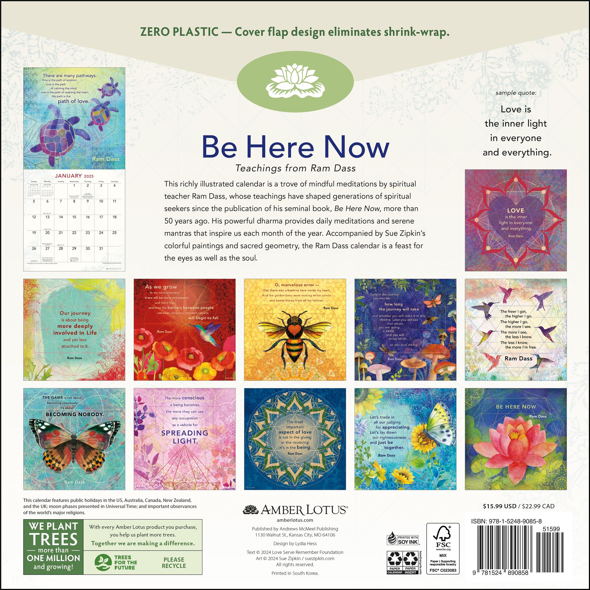 Be Here Now Wall 2025 Calendar - Online Exclusive