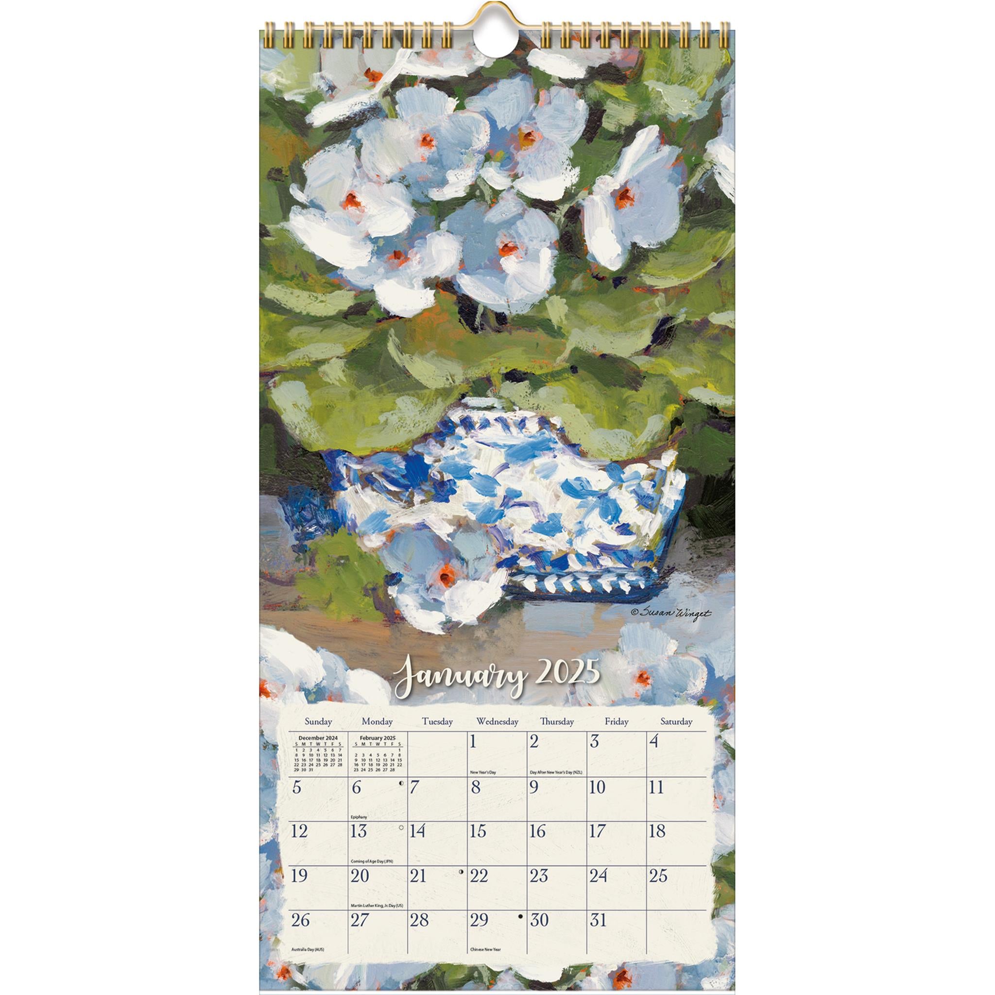 Gallery Florals Slim 2025 Calendar product image | Calendar Club Canada