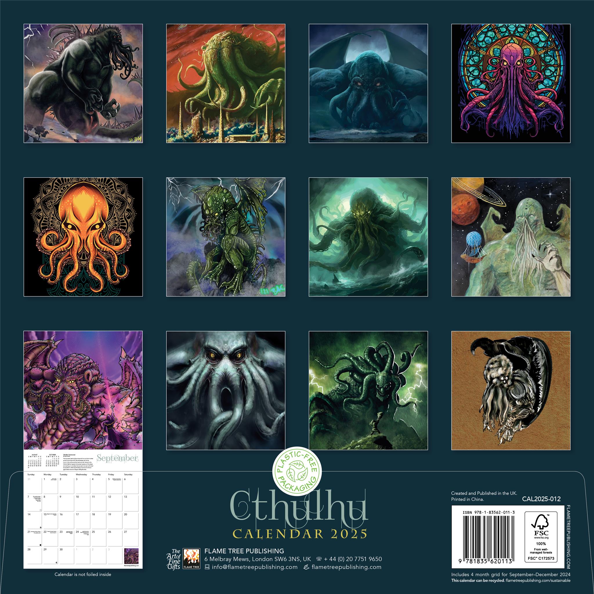 Cthulhu Wall 2025 Calendar - Online Exclusive