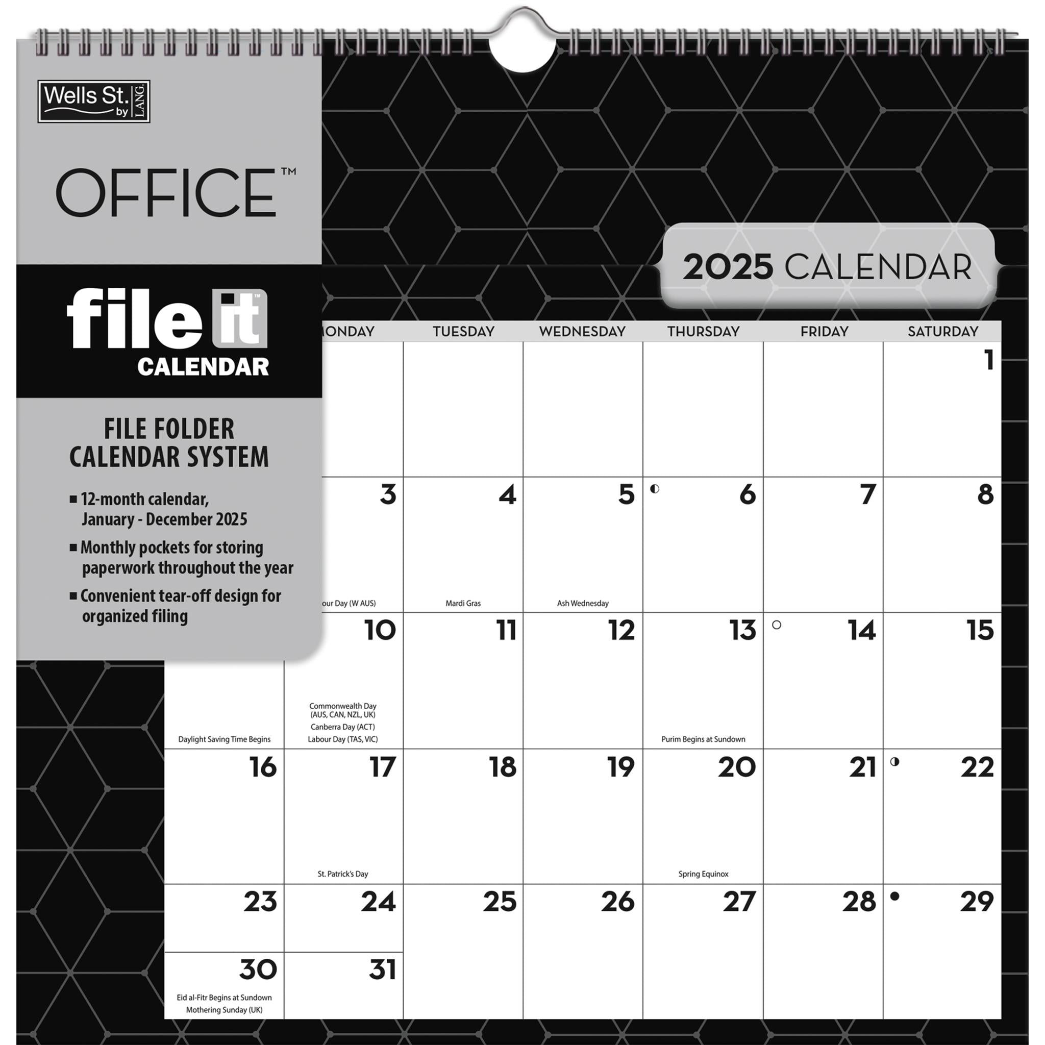 Office File It Wall 2025 Calendar