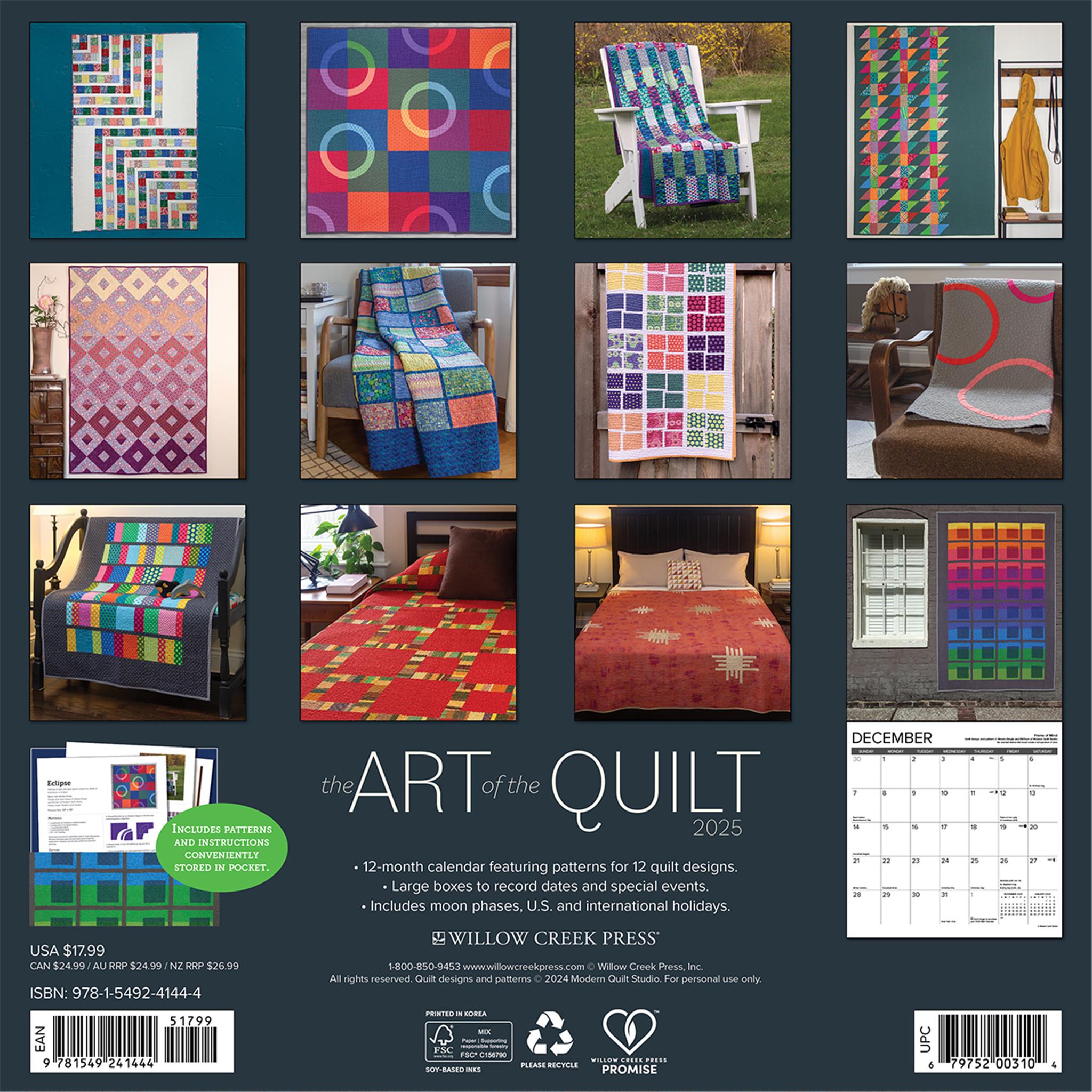 Art Of The Quilt Wall 2025 Calendar