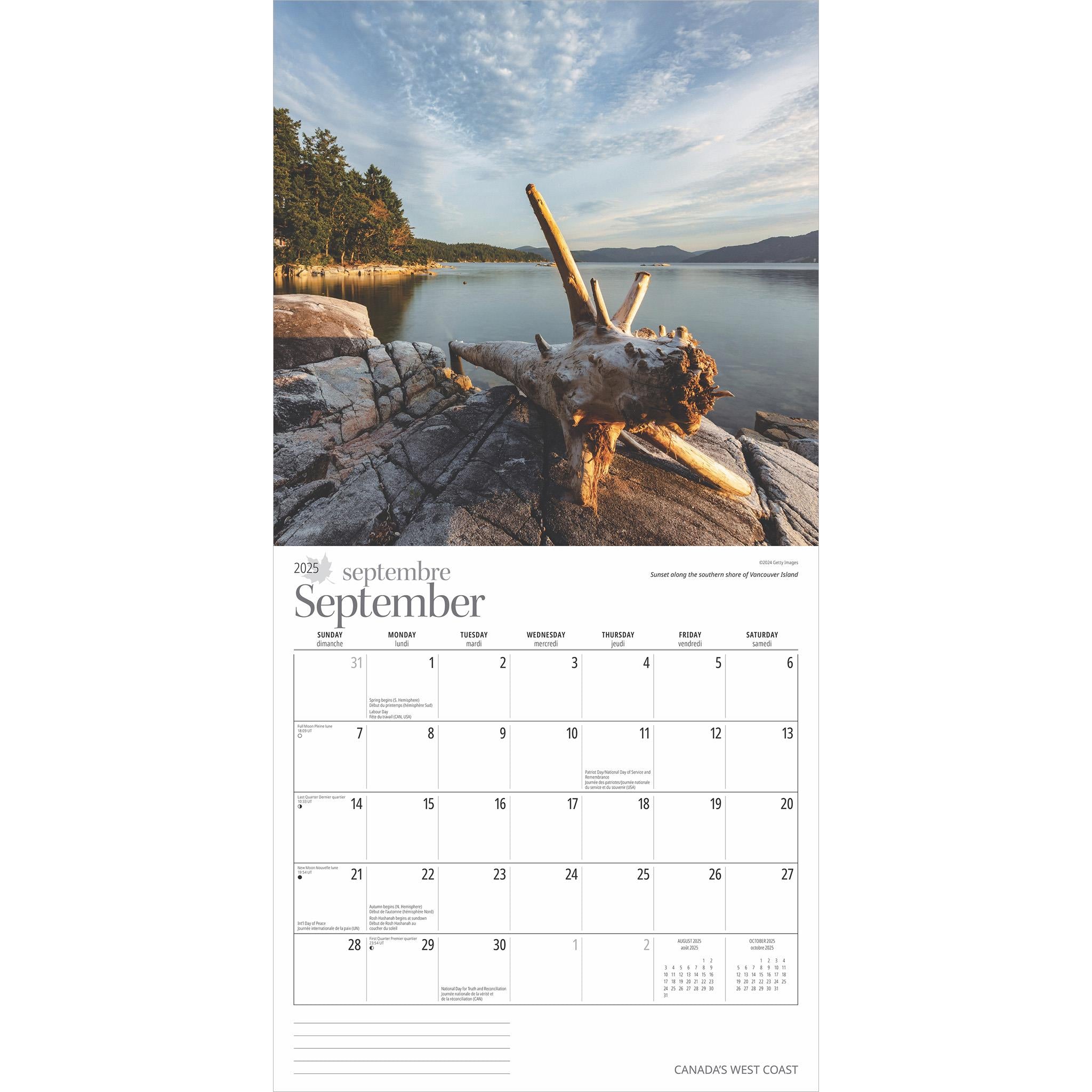 Canadas West Coast Wall 2025 Calendar - Online Exclusive