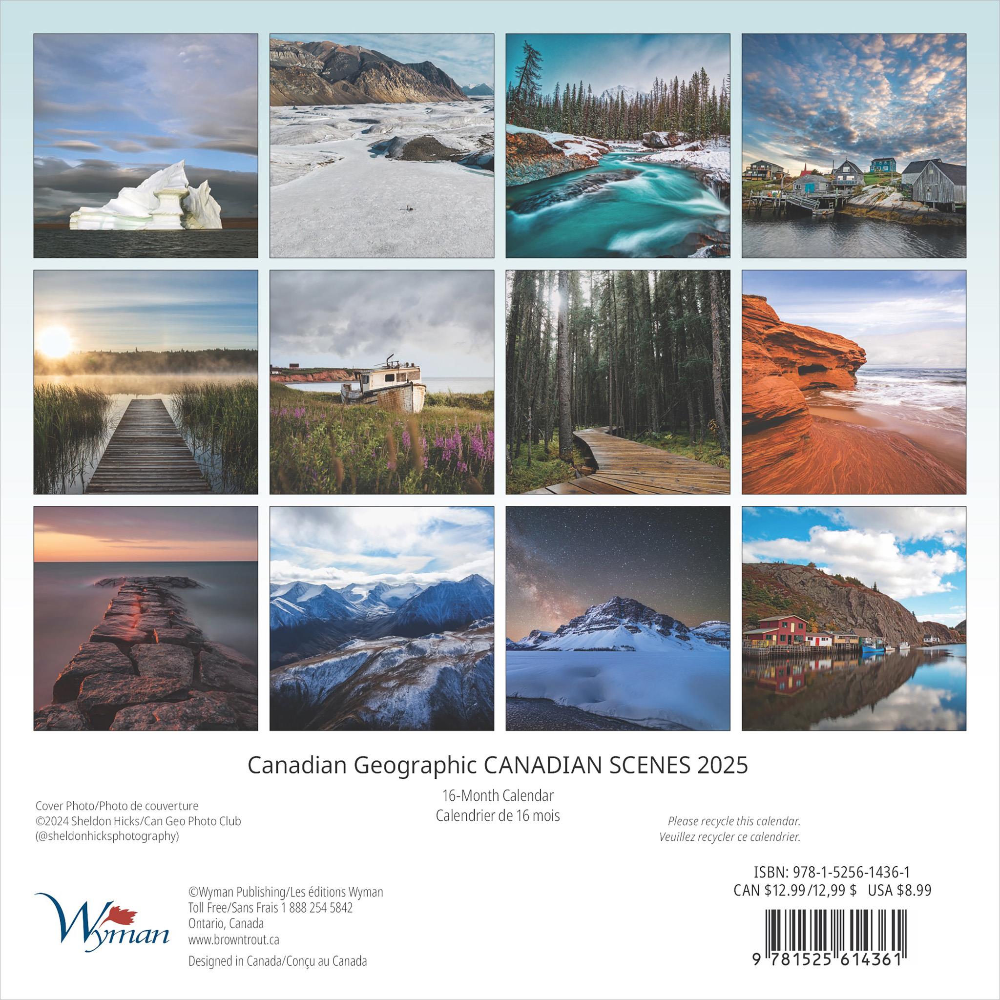 Canadian Scenes Can Geo Mini 2025 Calendar - Online Exclusive