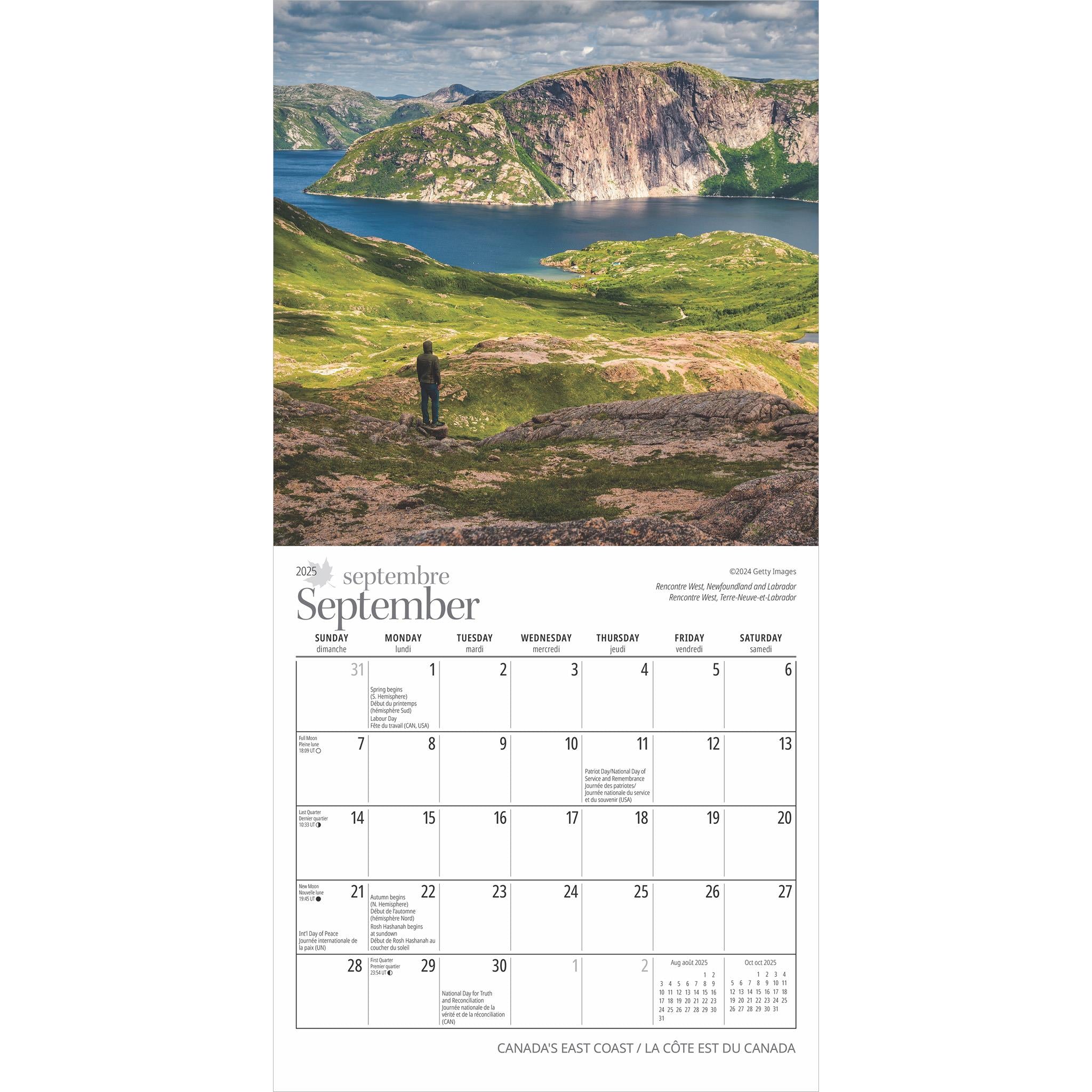 Canadas East Coast Bilingual Mini 2025 Calendar - Online Exclusive