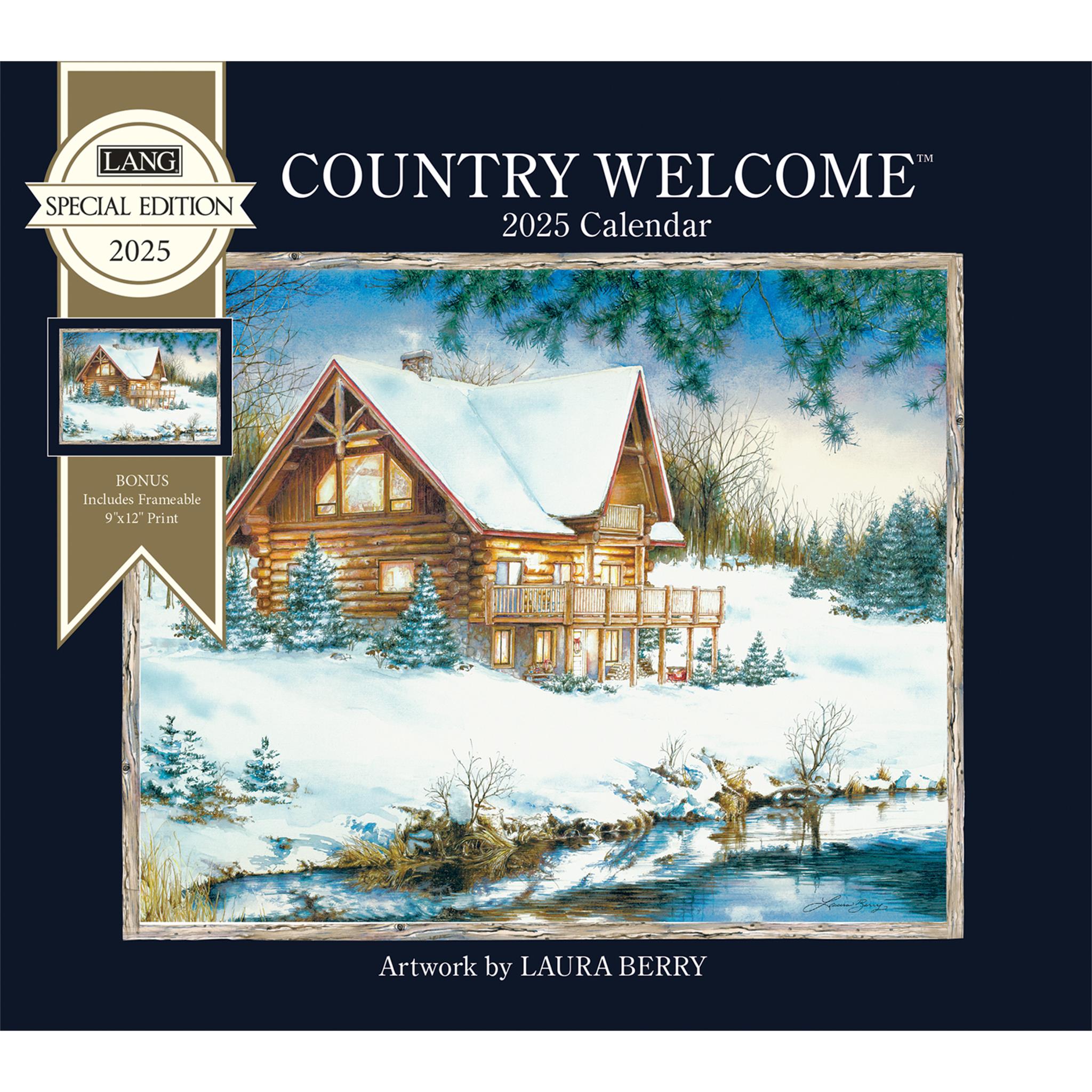 Country Welcome Special Edition with Print Wall 2025 Calendar