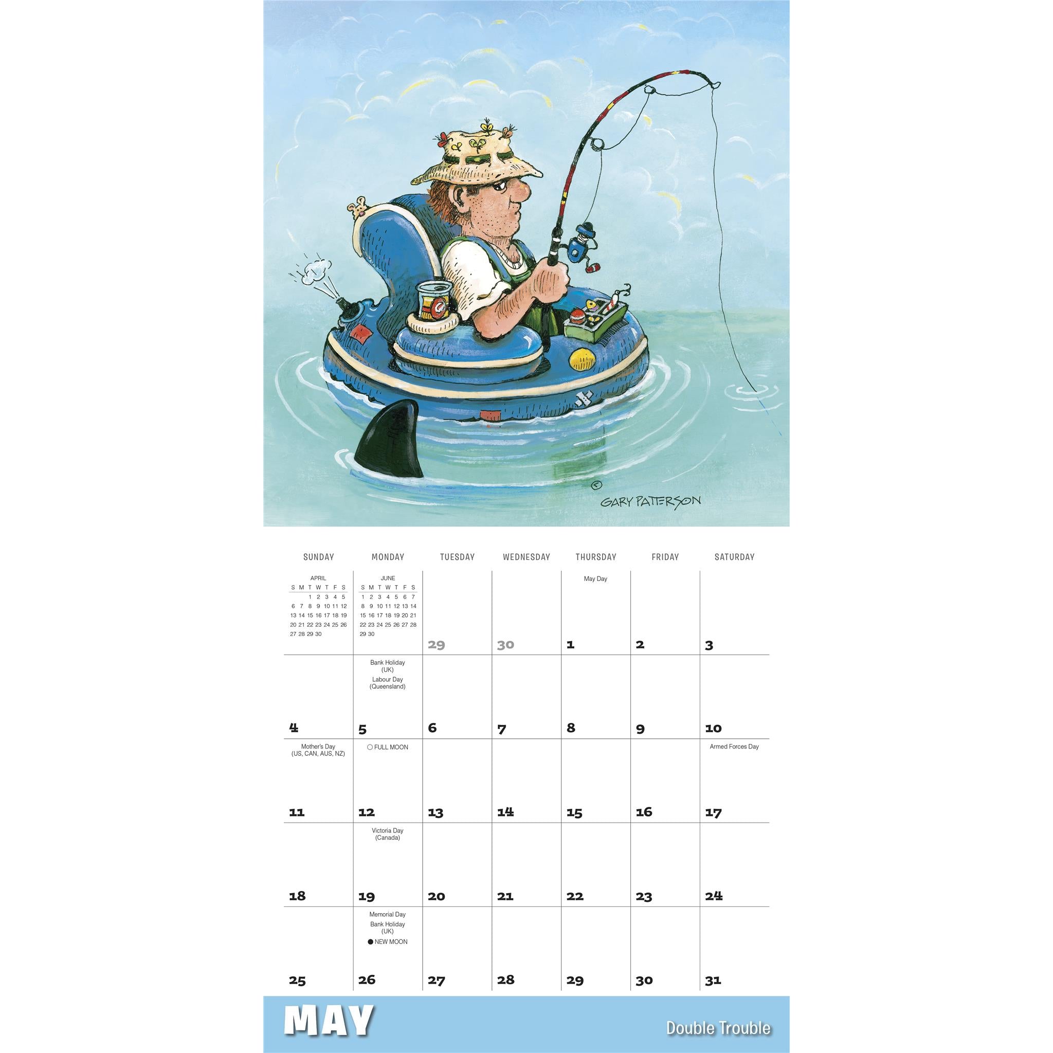 Gone Fishing Patterson Wall 2025 Calendar