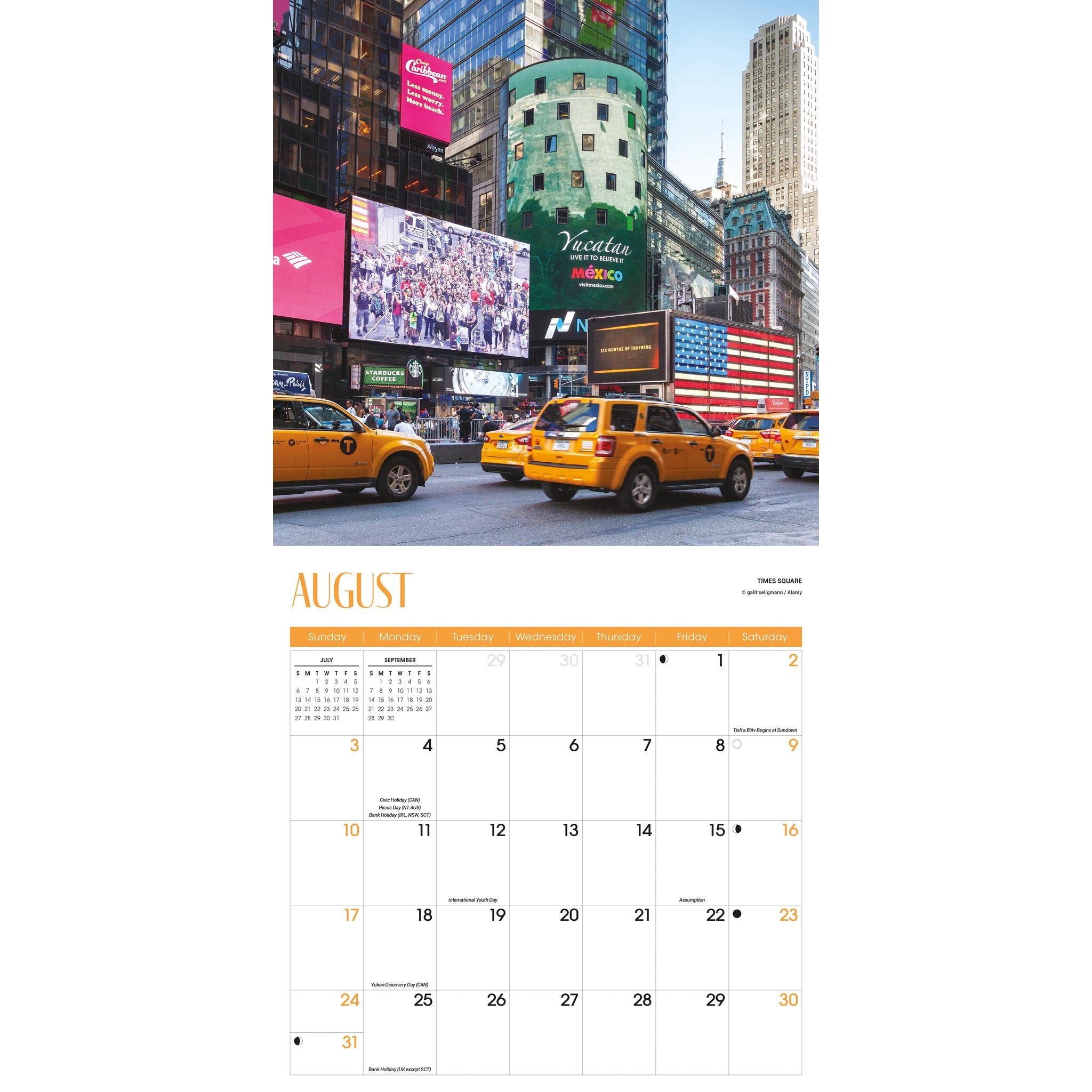 New York Wall 2025 Calendar