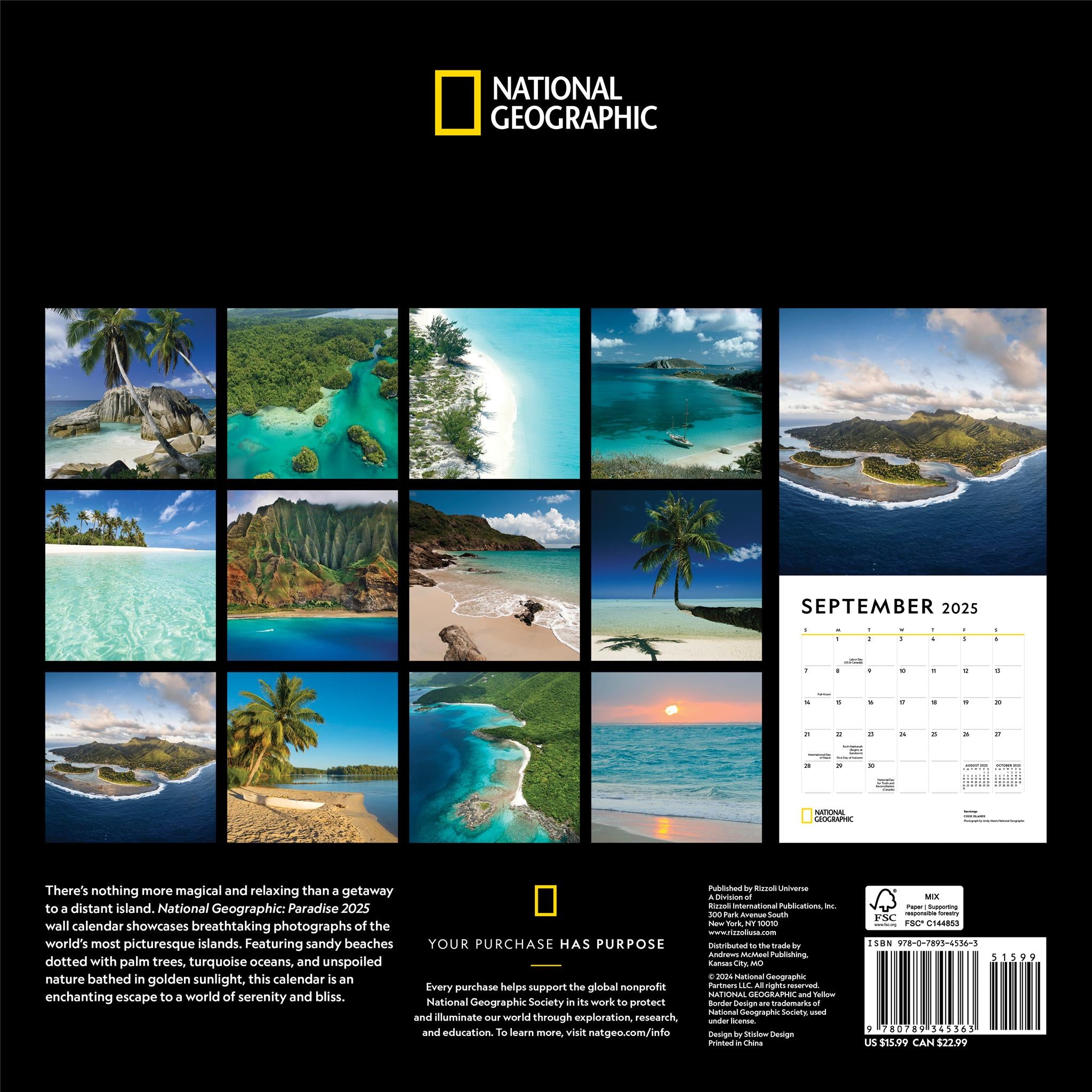 Paradise National Geographic Wall 2025 Calendar - Online Exclusive