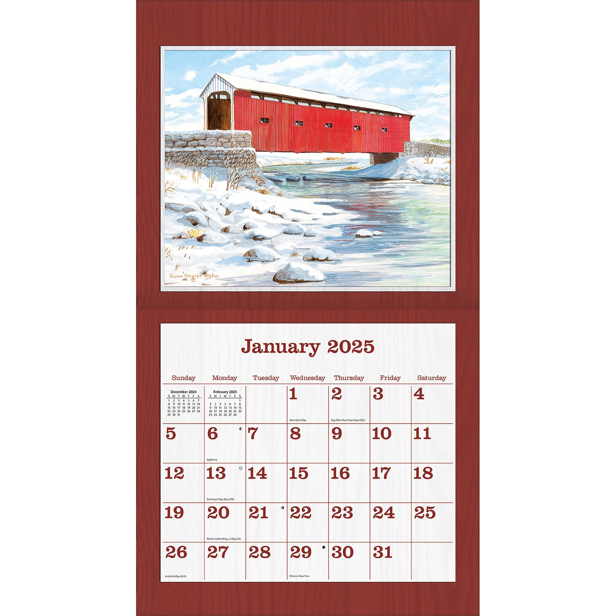 Covered Bridges Wall 2025 Calendar - Online Exclusive