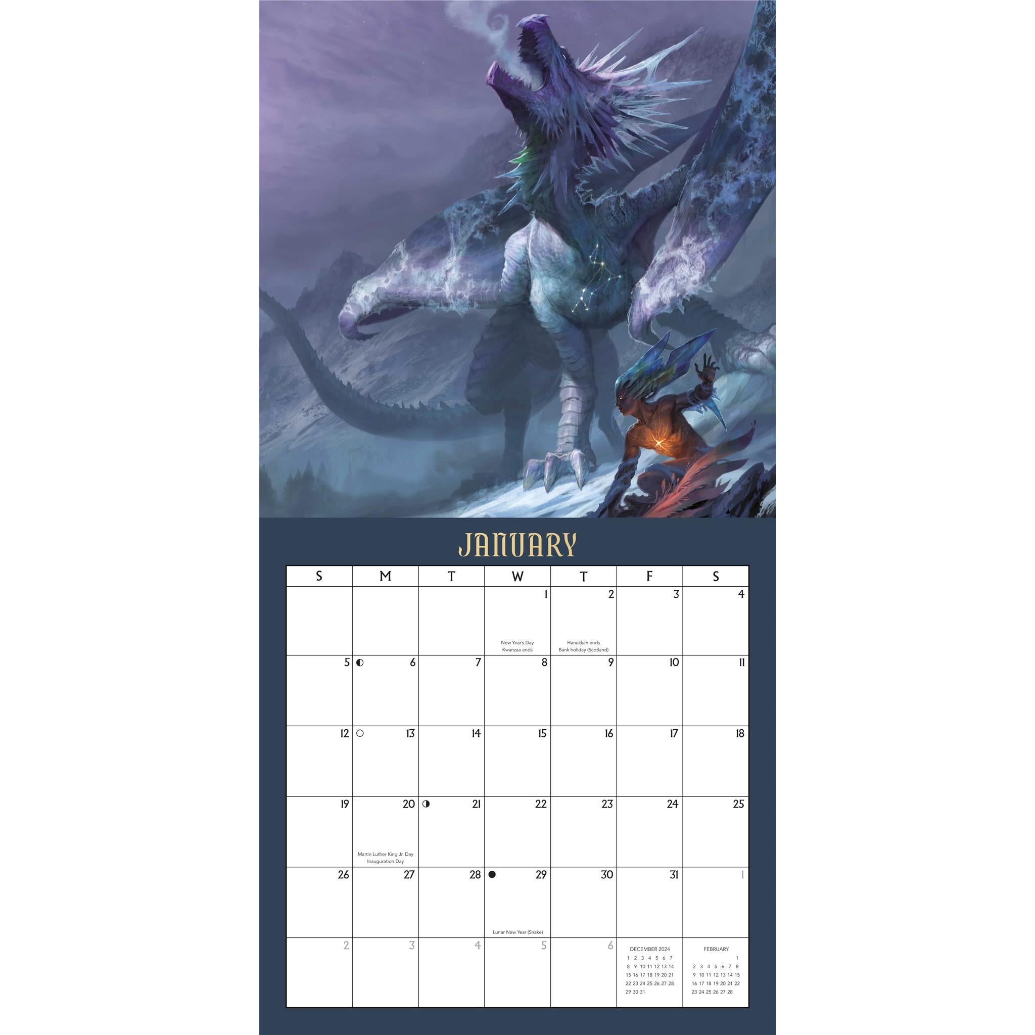 Dragon Wall 2025 Calendar