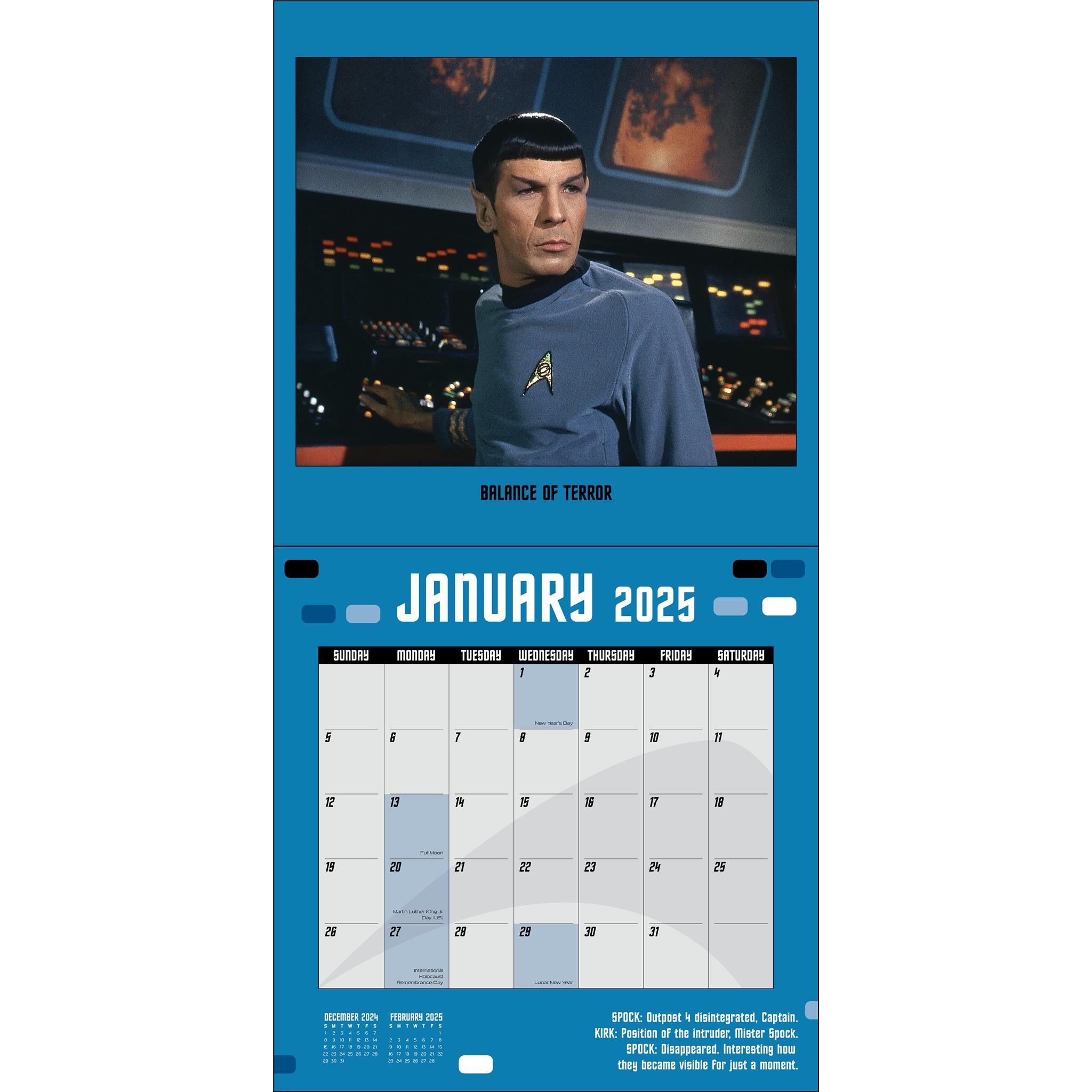 Star Trek Wall 2025 Calendar