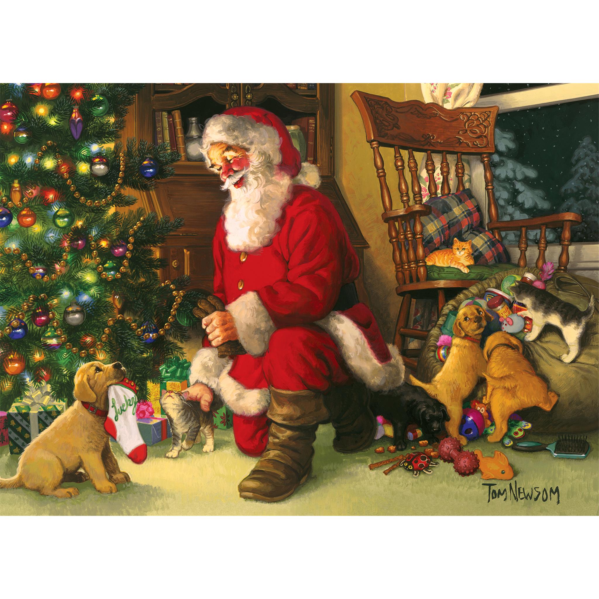 Santa's Lucky Stockings 350 Piece Puzzle Cobble Hill