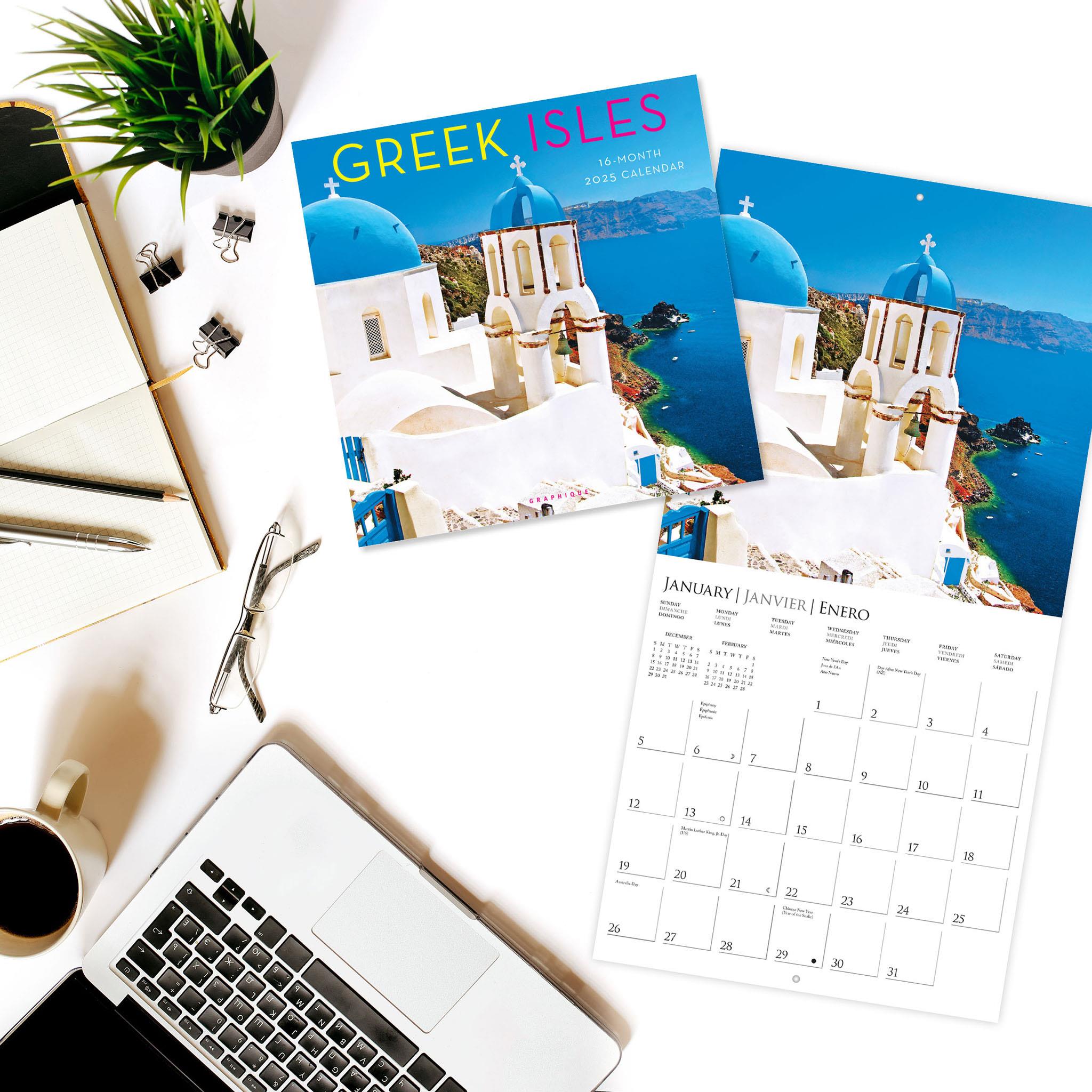 Greek Isles Wall 2025 Calendar - Online Exclusive