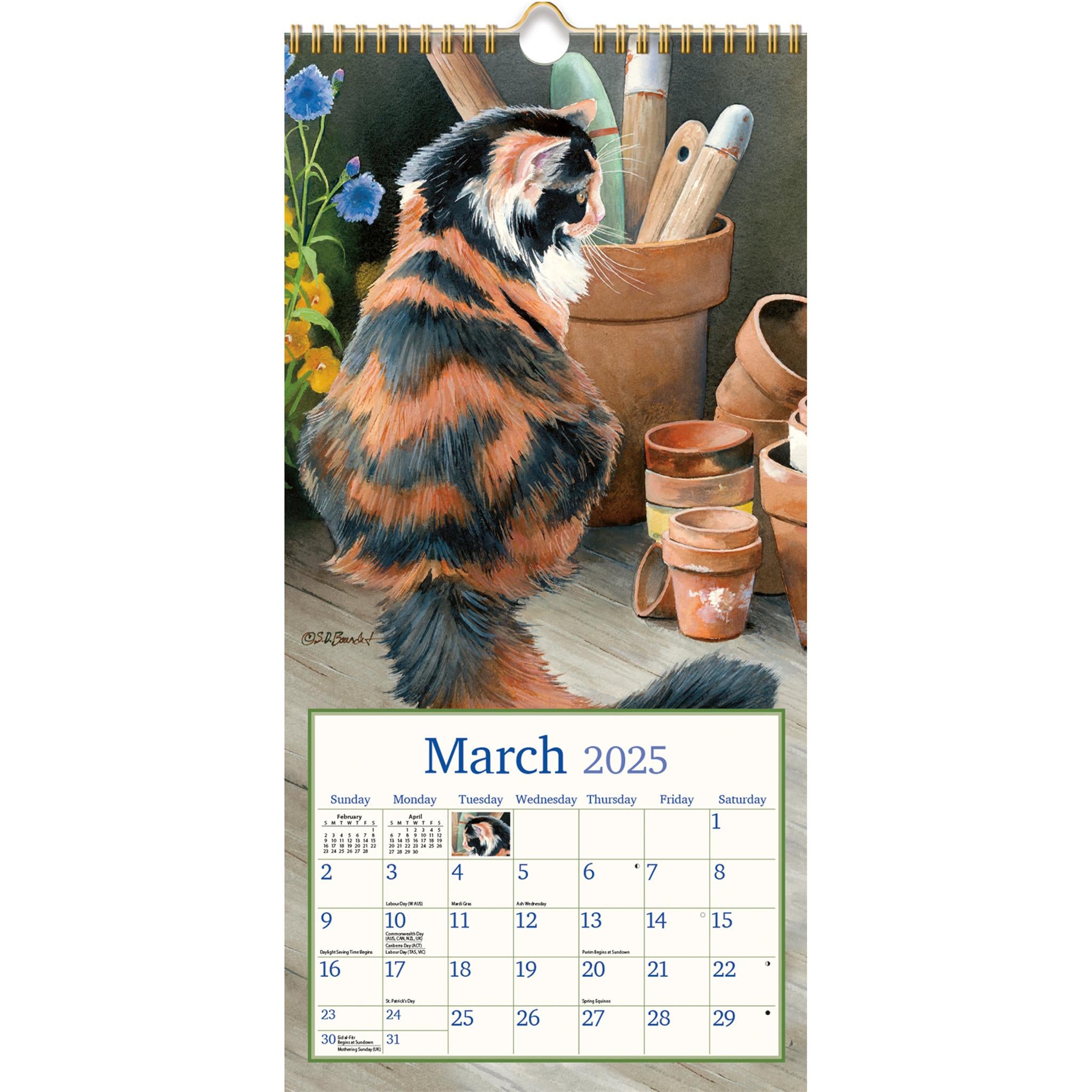 Cats In The Country Slim 2025 Calendar product image | Calendar Club Canada