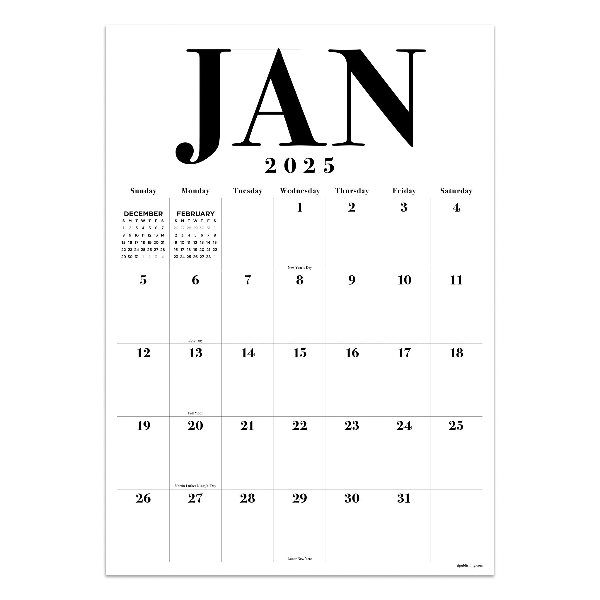 Medium Art Poster 2025 Calendar