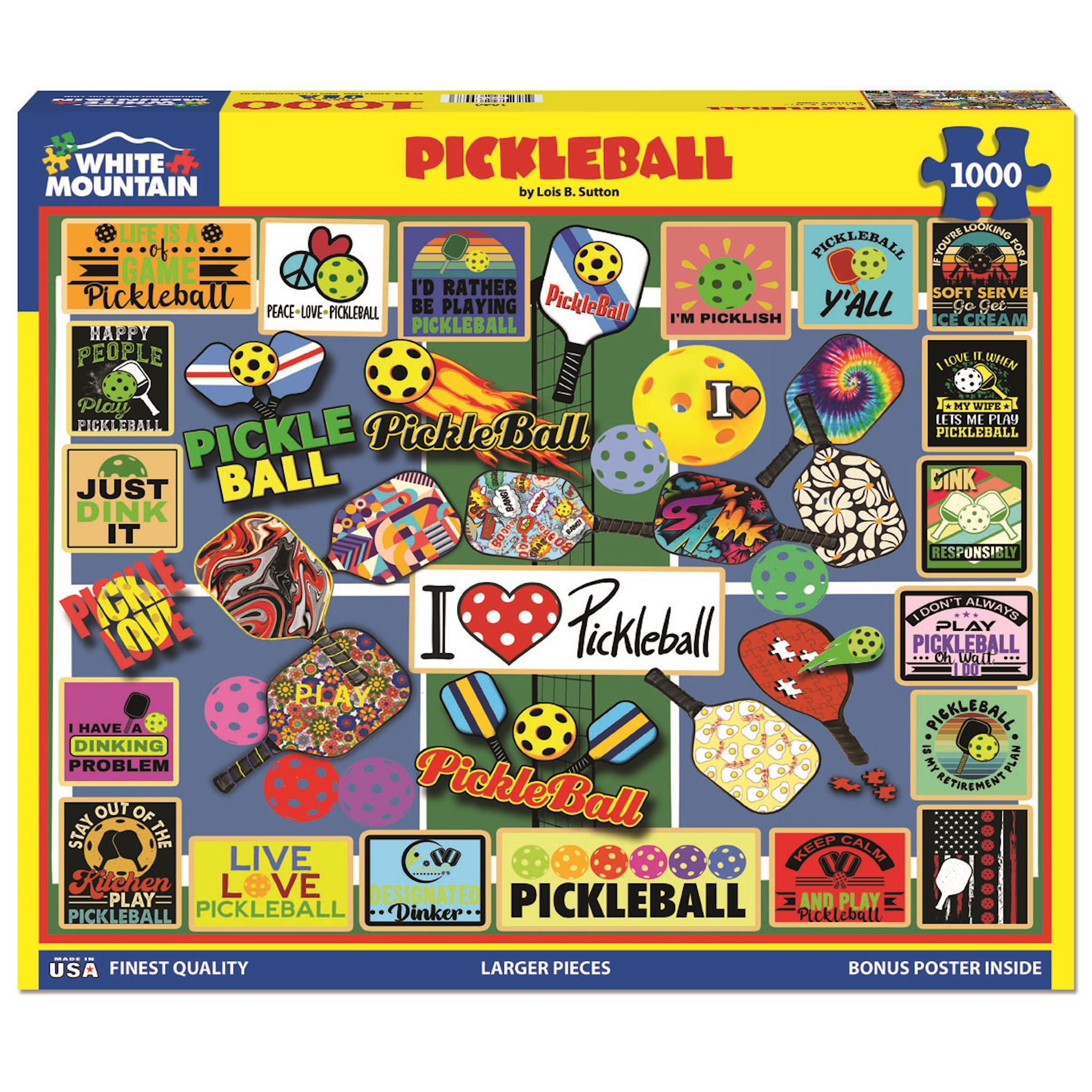 Pickleball 1000 Piece Puzzle White Mountain