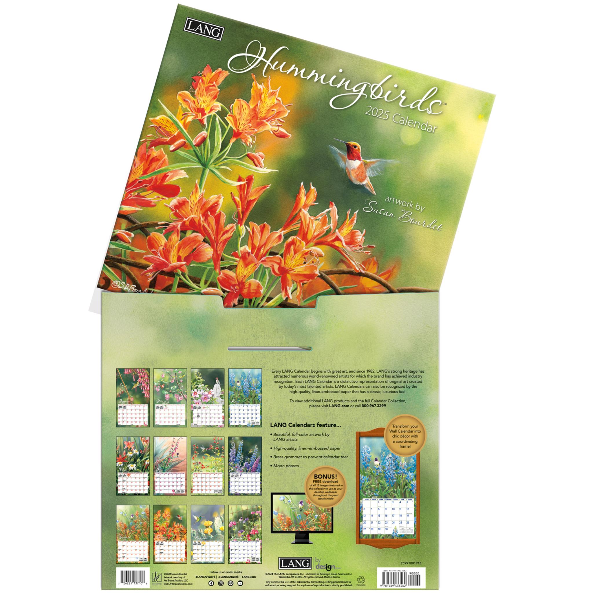 Hummingbirds Wall 2025 Calendar - Online Exclusive