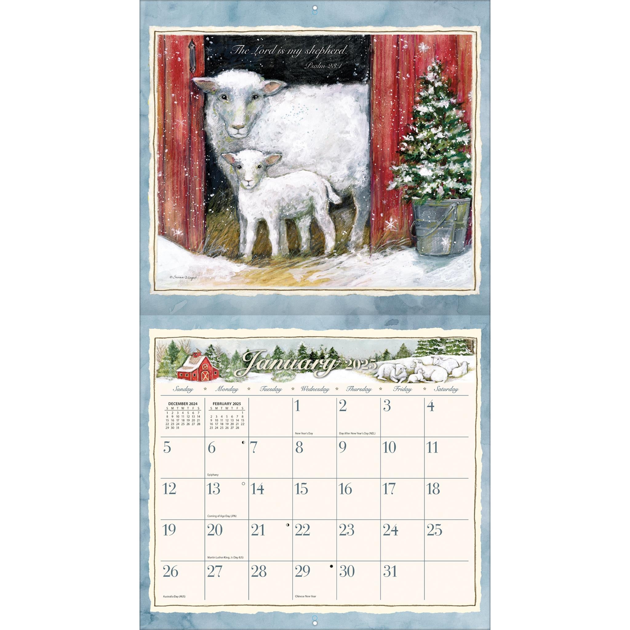 Lord Is My Shepherd Wall 2025 Calendar