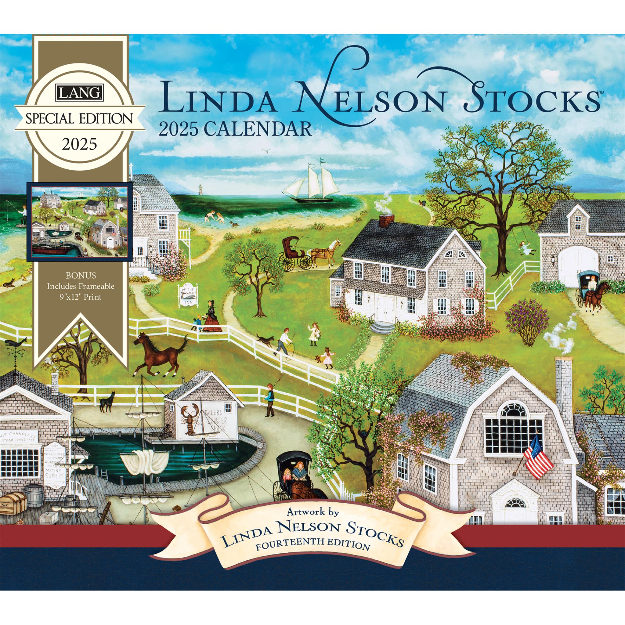 Linda Nelson Stocks Special Edition with Print Wall 2025 Calendar