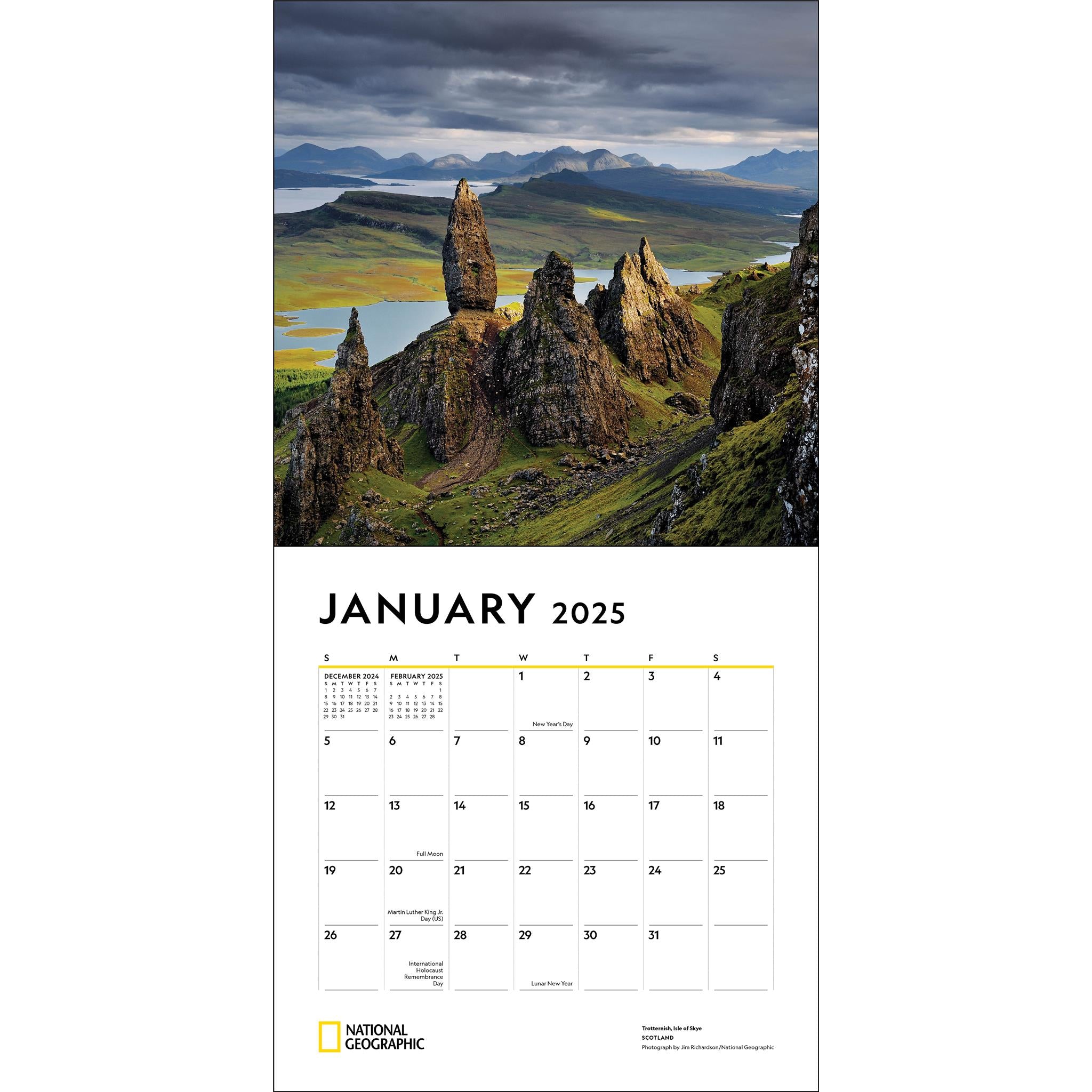 Most Beautiful Places National Geographic Wall 2025 Calendar - Online Exclusive