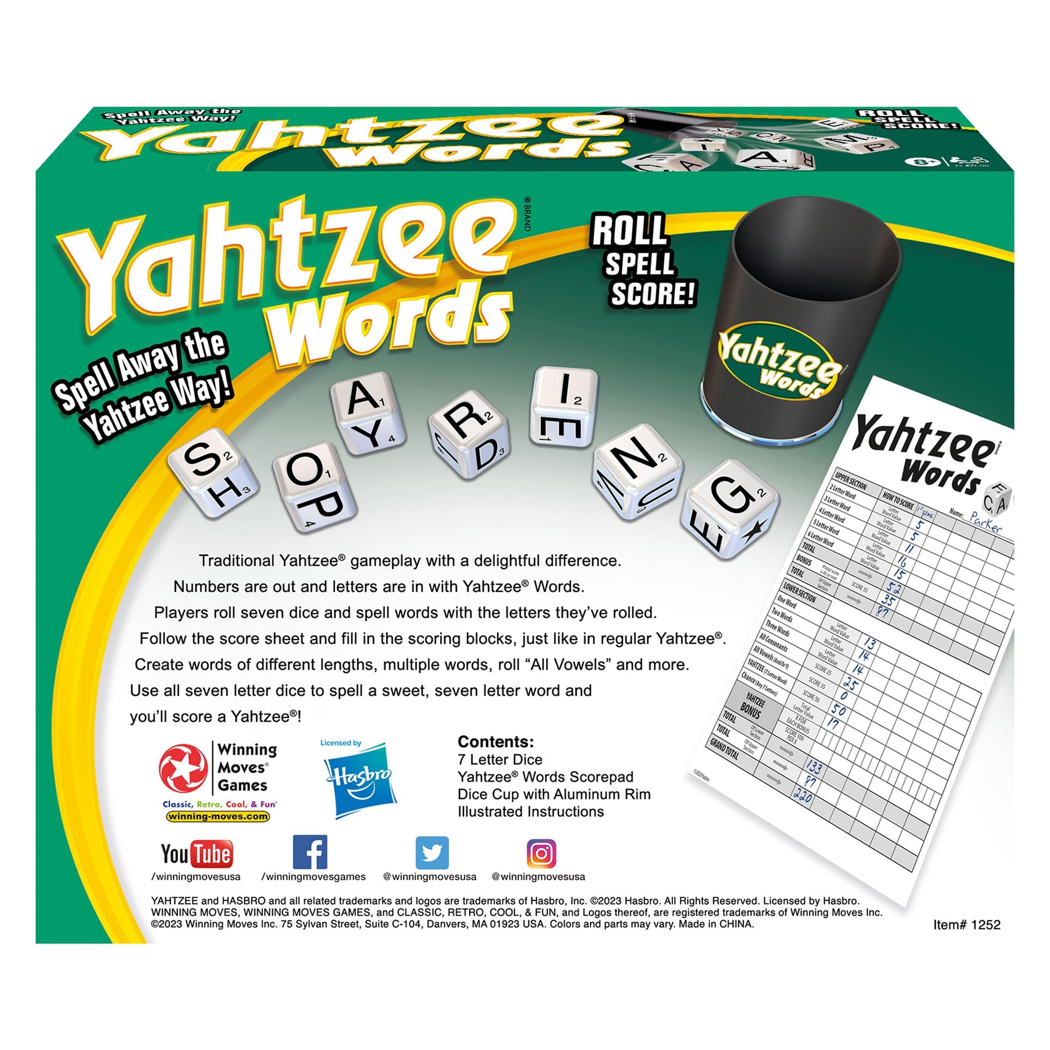 Yahtzee Words