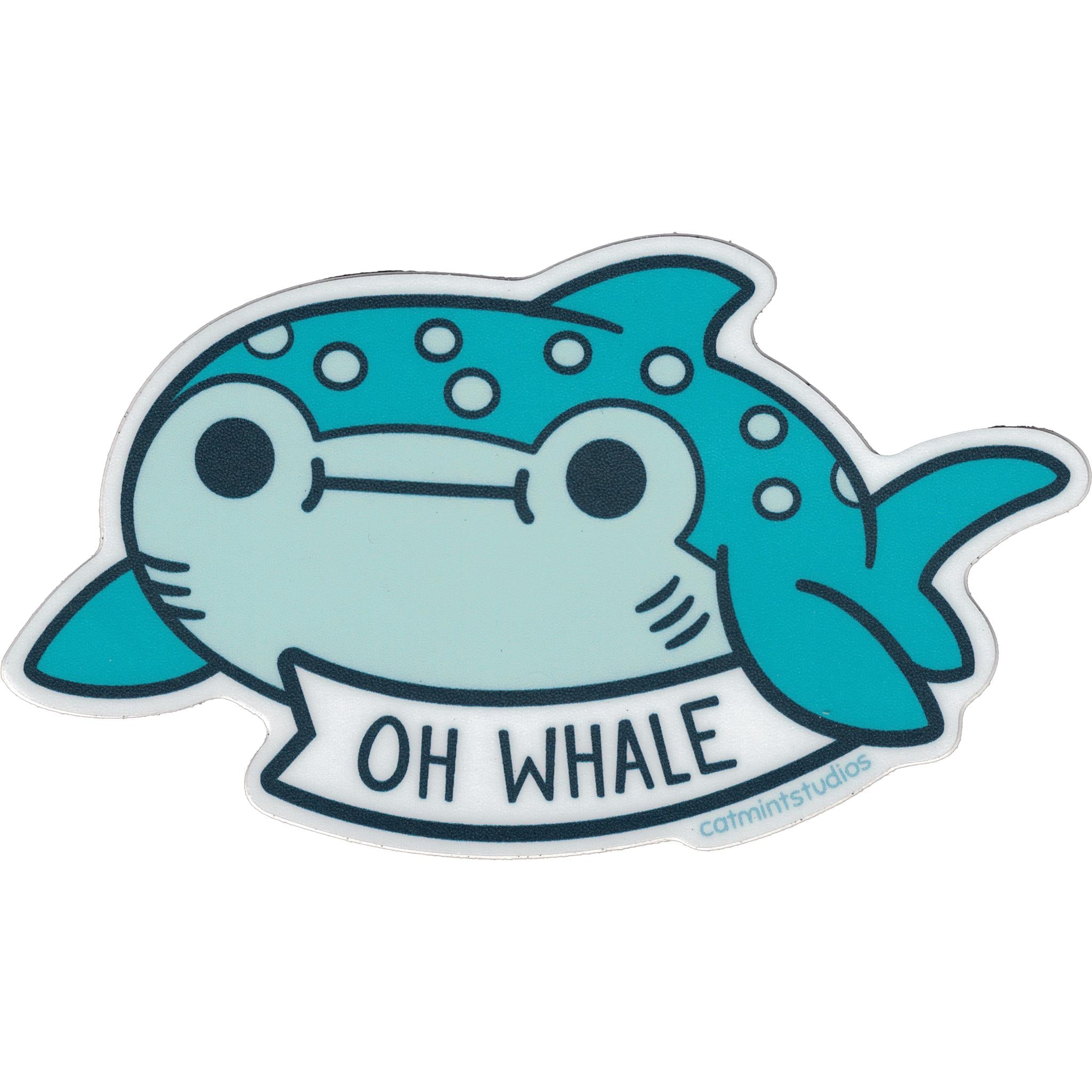 Oh Whale Vinyl Sticker - FINAL SALE