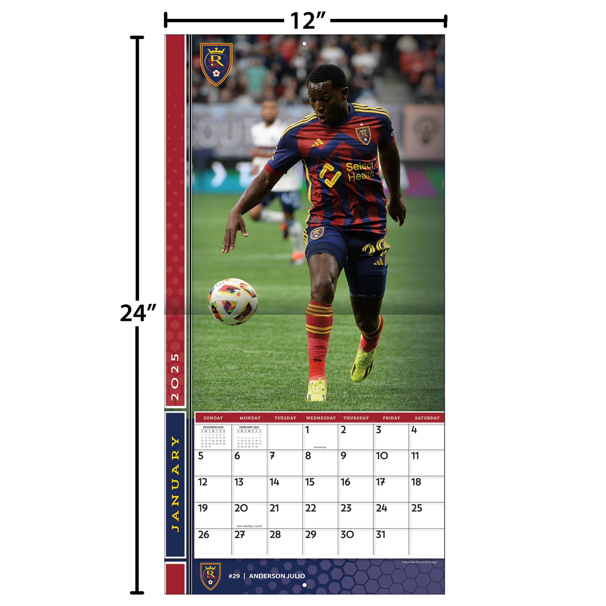 MLS Real Salt Lake Wall 2025 Calendar - Online Exclusive