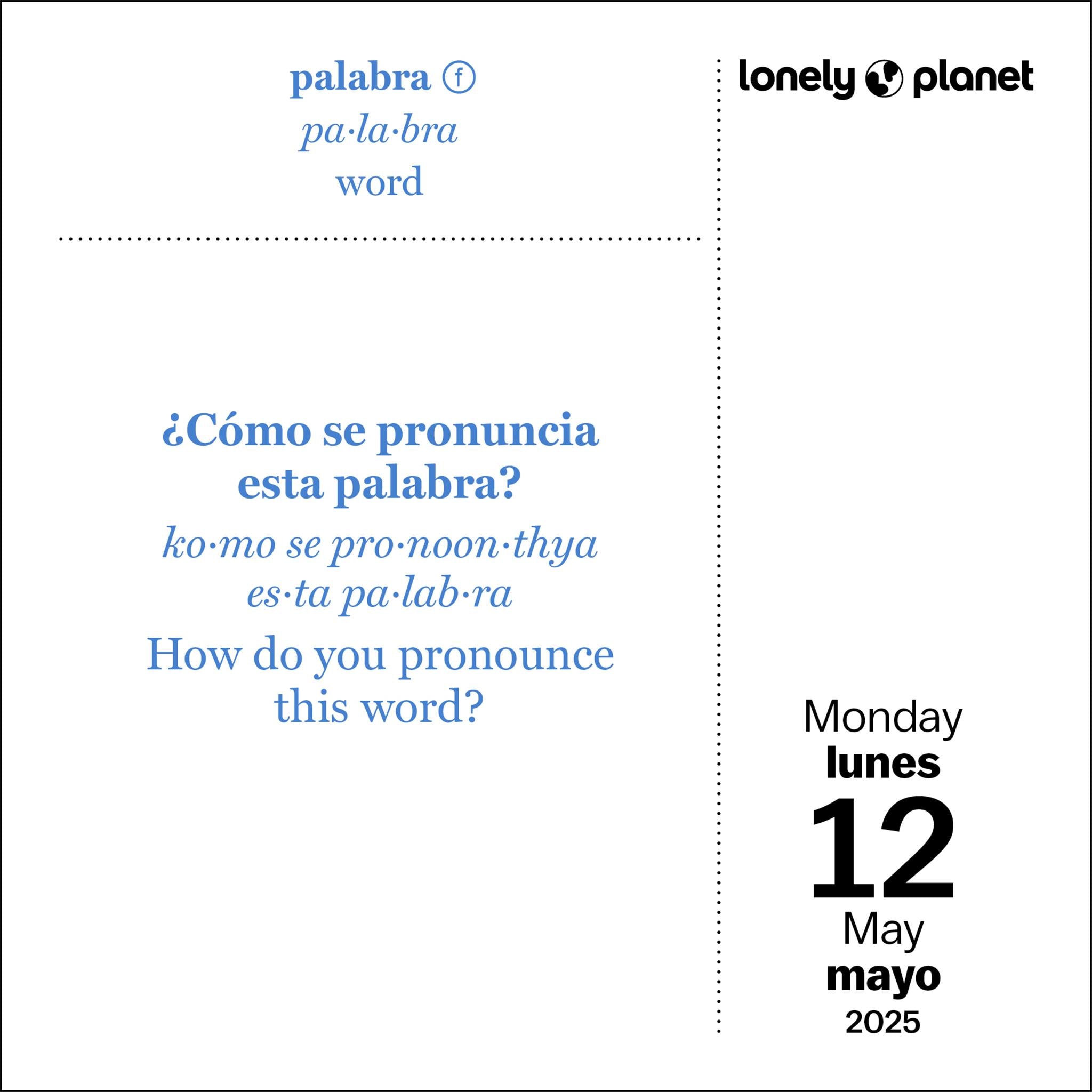 Spanish Phrasebook Box 2025 Calendar - Online Exclusive