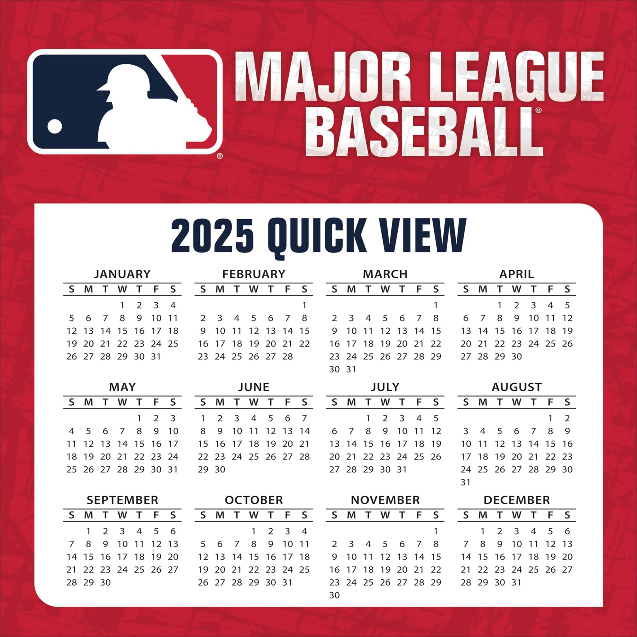 MLB All Team Box 2025 Calendar - Online Exclusive