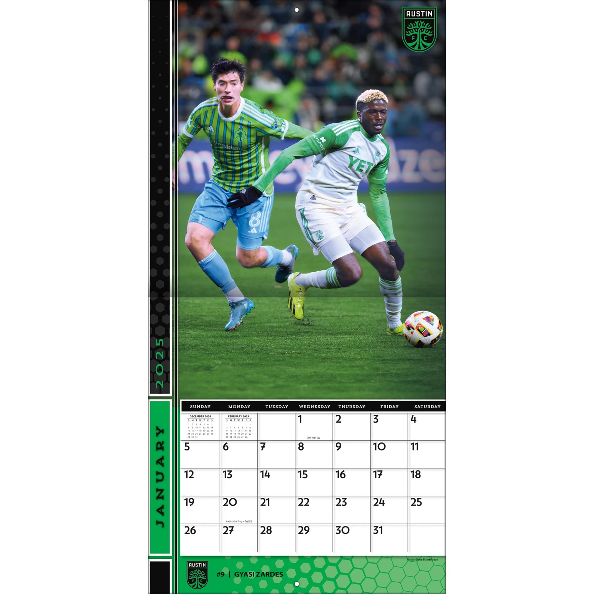 MLS Austin Wall 2025 Calendar - Online Exclusive