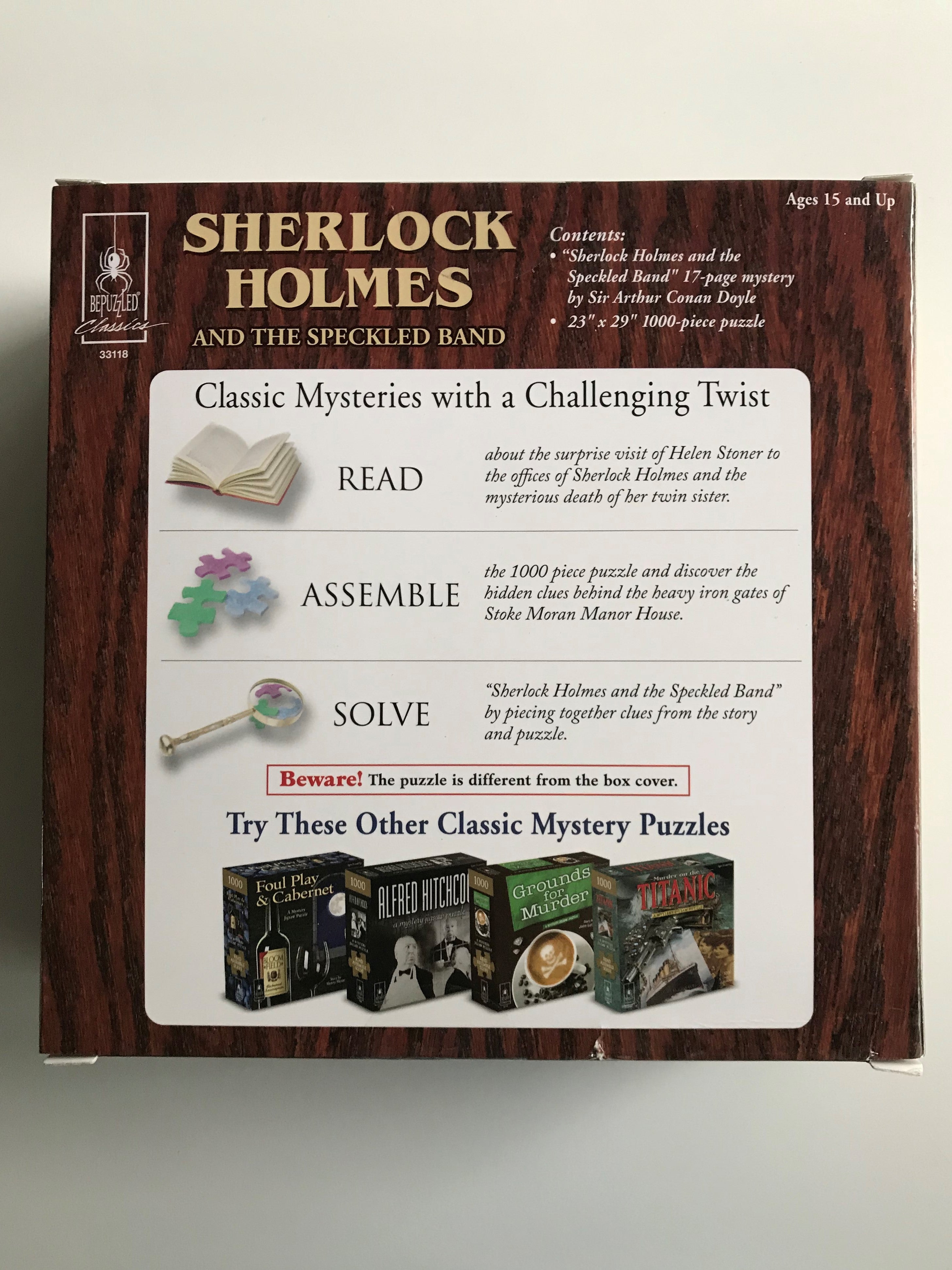 Sherlock Holmes and the Speckled Band Mystery 1000 Piece Puzzle