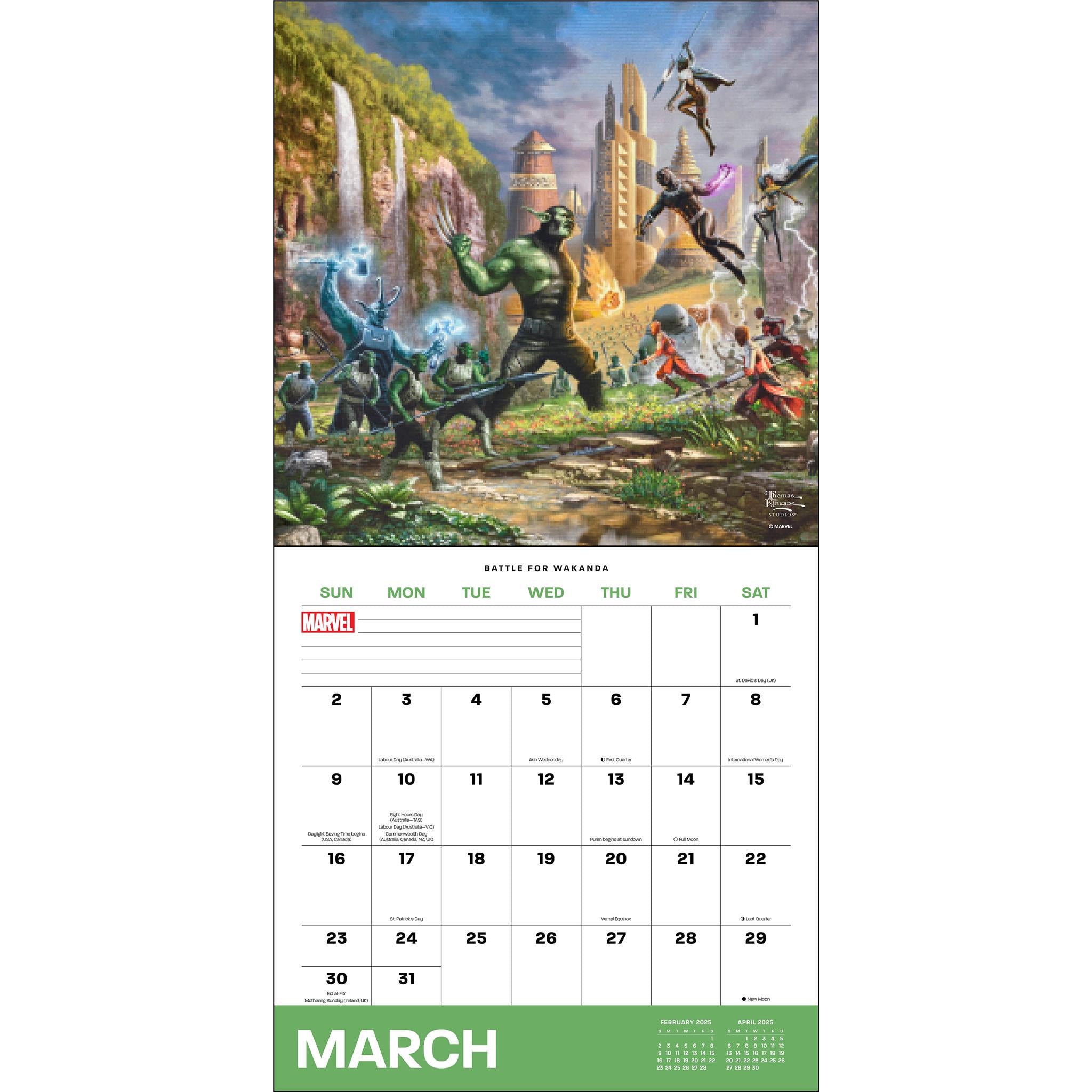 Marvel Kinkade Wall 2025 Calendar - Online Exclusive