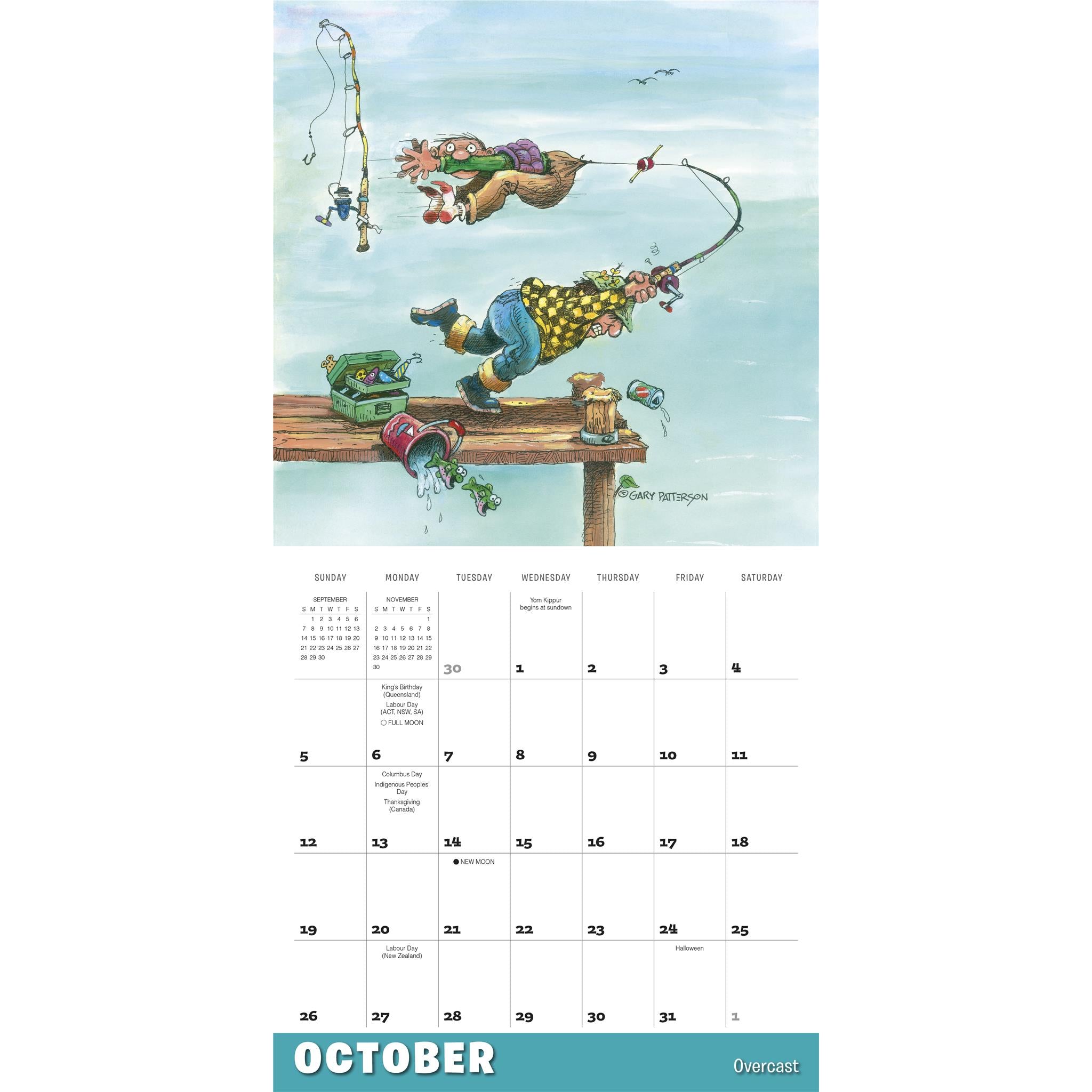 Gone Fishing Patterson Wall 2025 Calendar