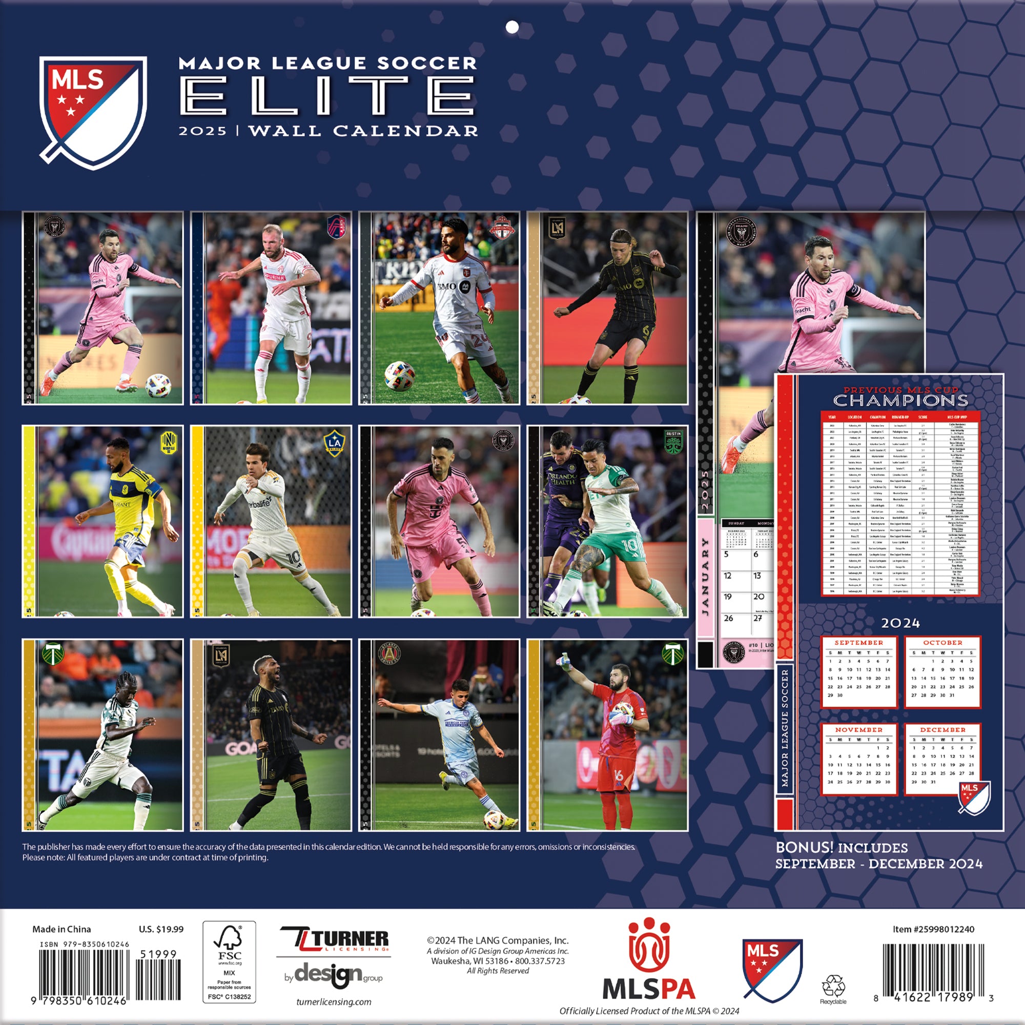 MLS Elite Wall 2025 Calendar