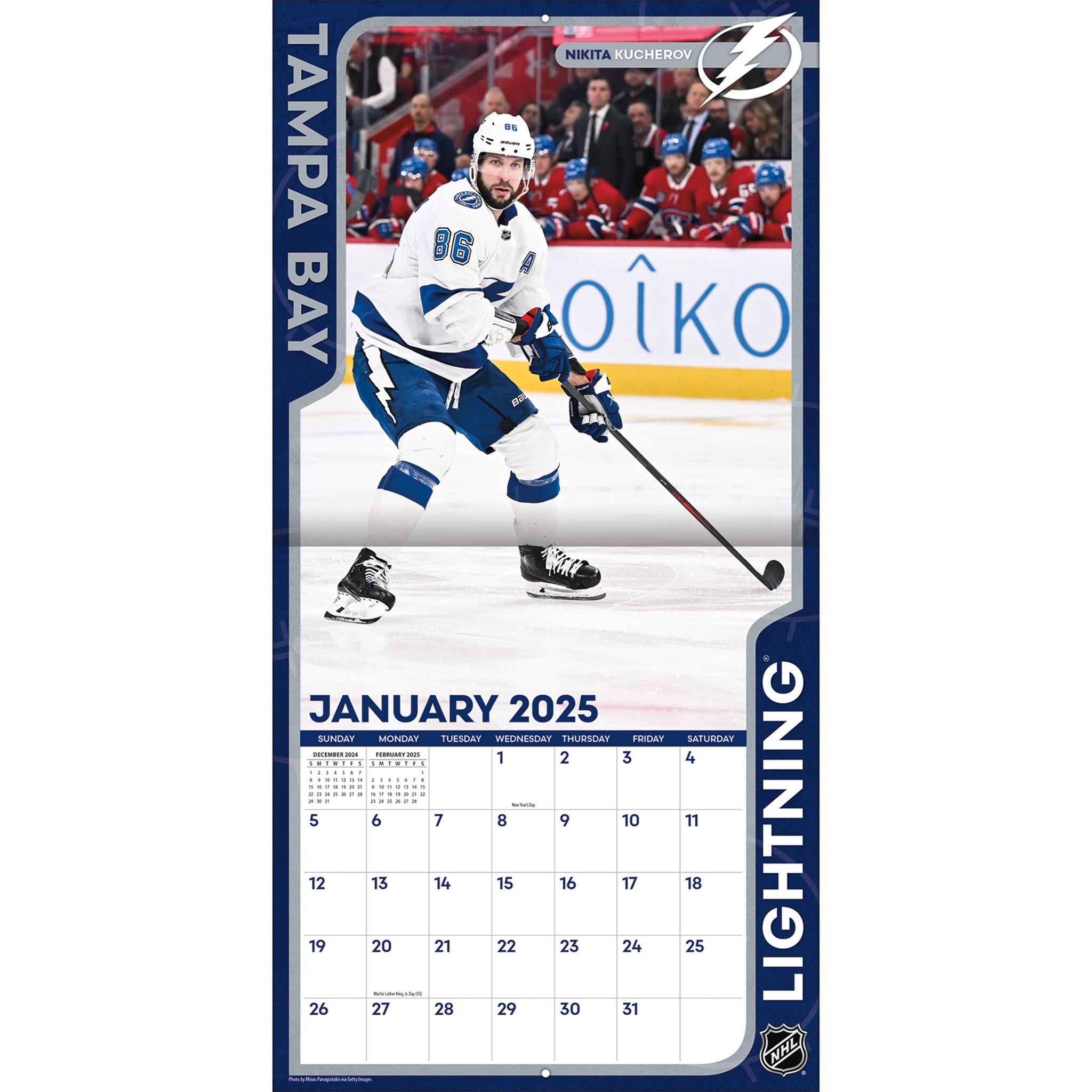 NHL Tampa Bay Lightning Wall 2025 Calendar - Online Exclusive