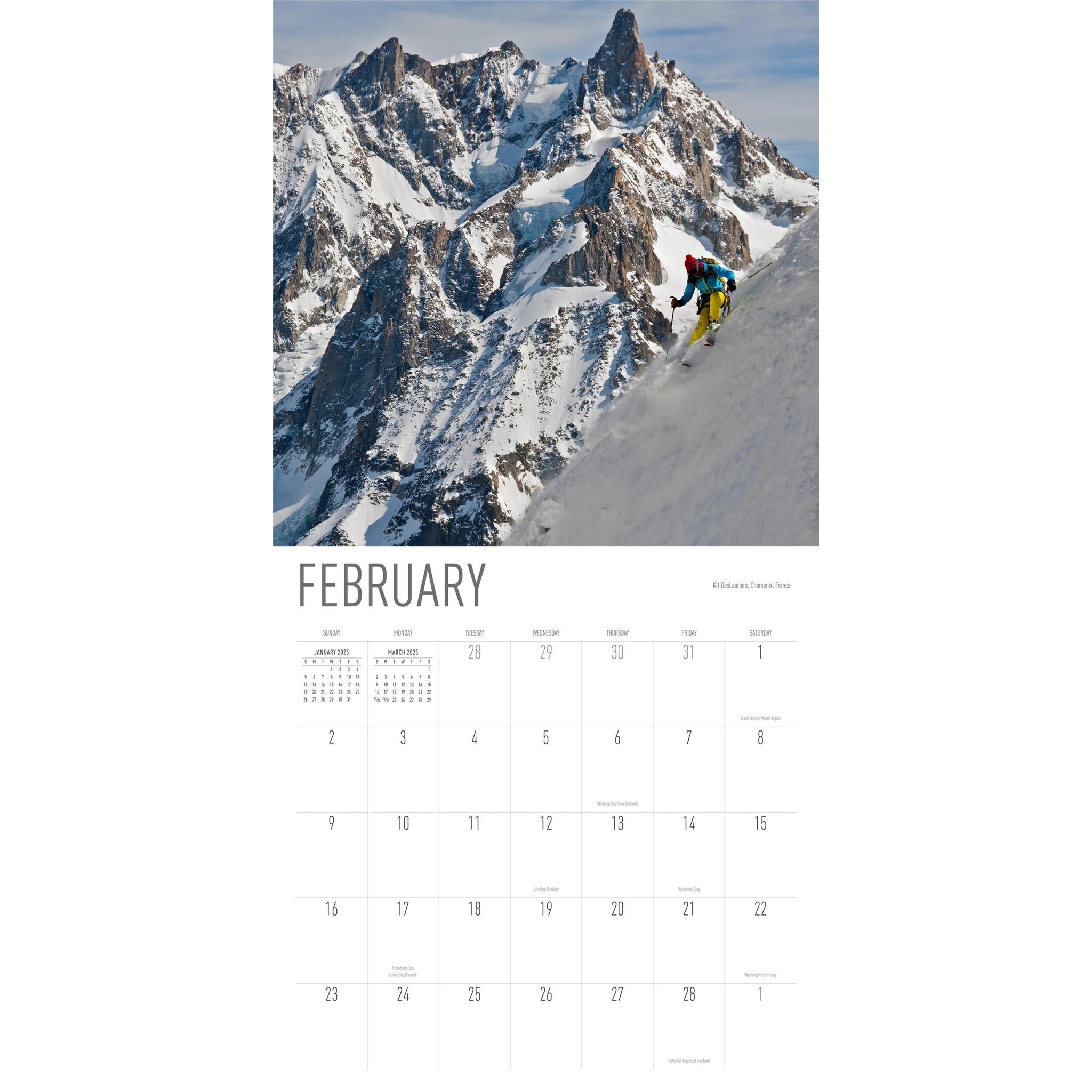 Jimmy Chin Peak Moments Wall 2025 Calendar - Online Exclusive