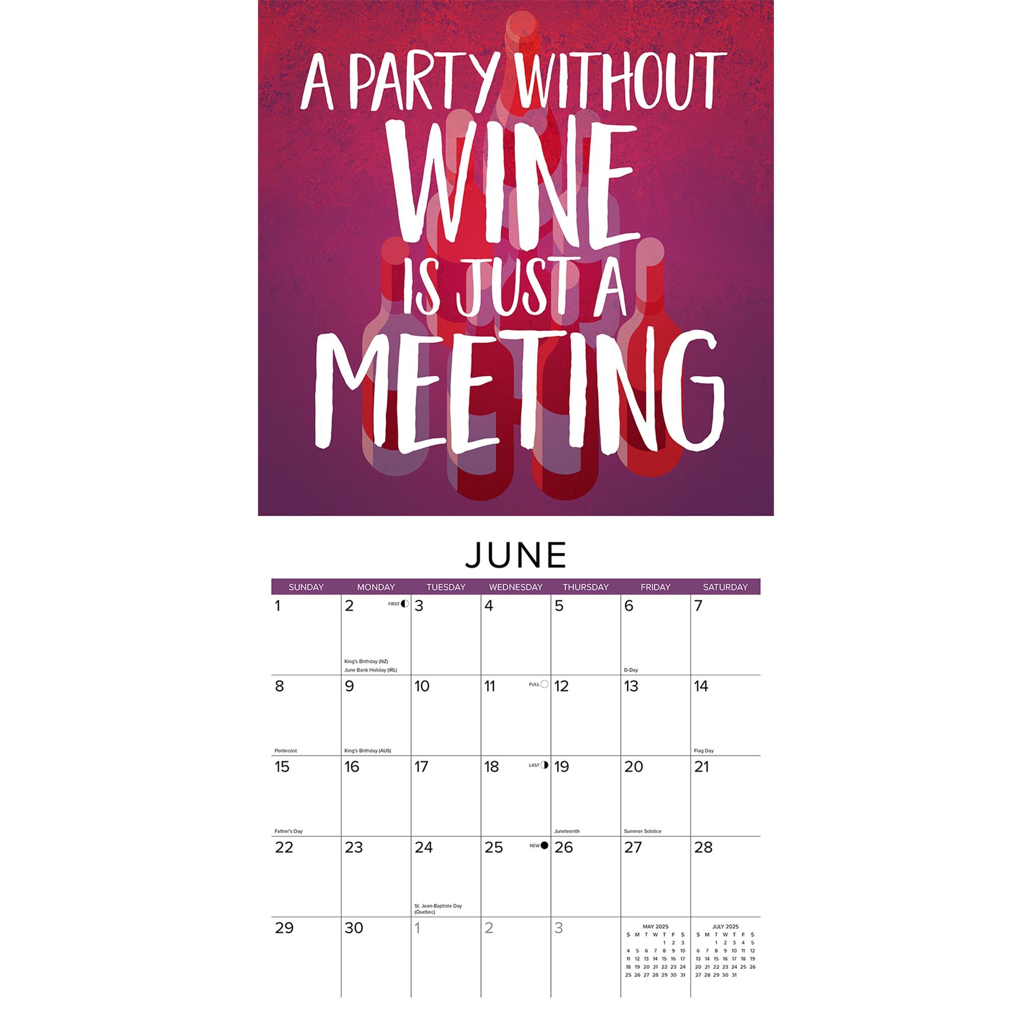 Wine Not Wall 2025 Calendar - Online Exclusive