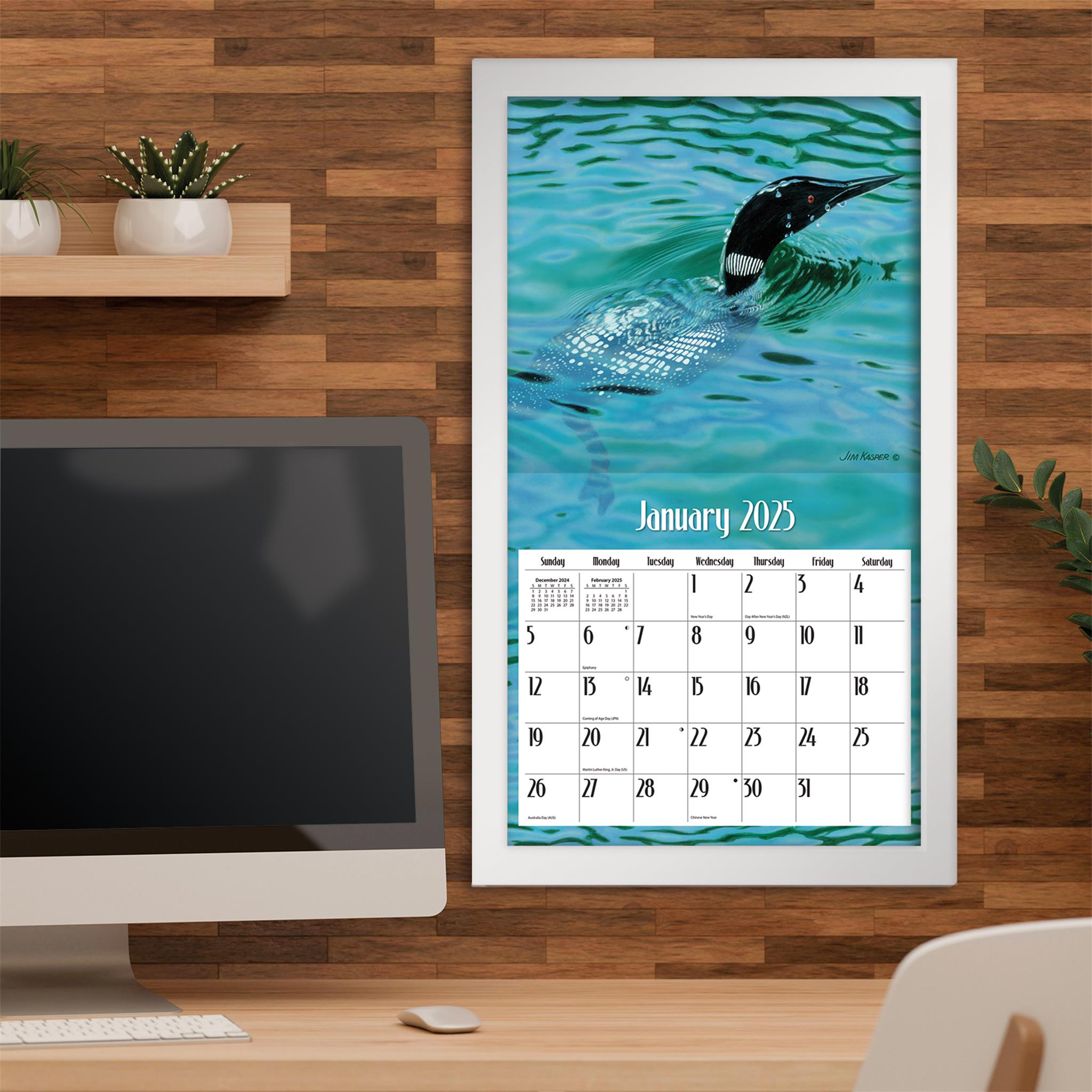 Loons On The Lake Wall 2025 Calendar