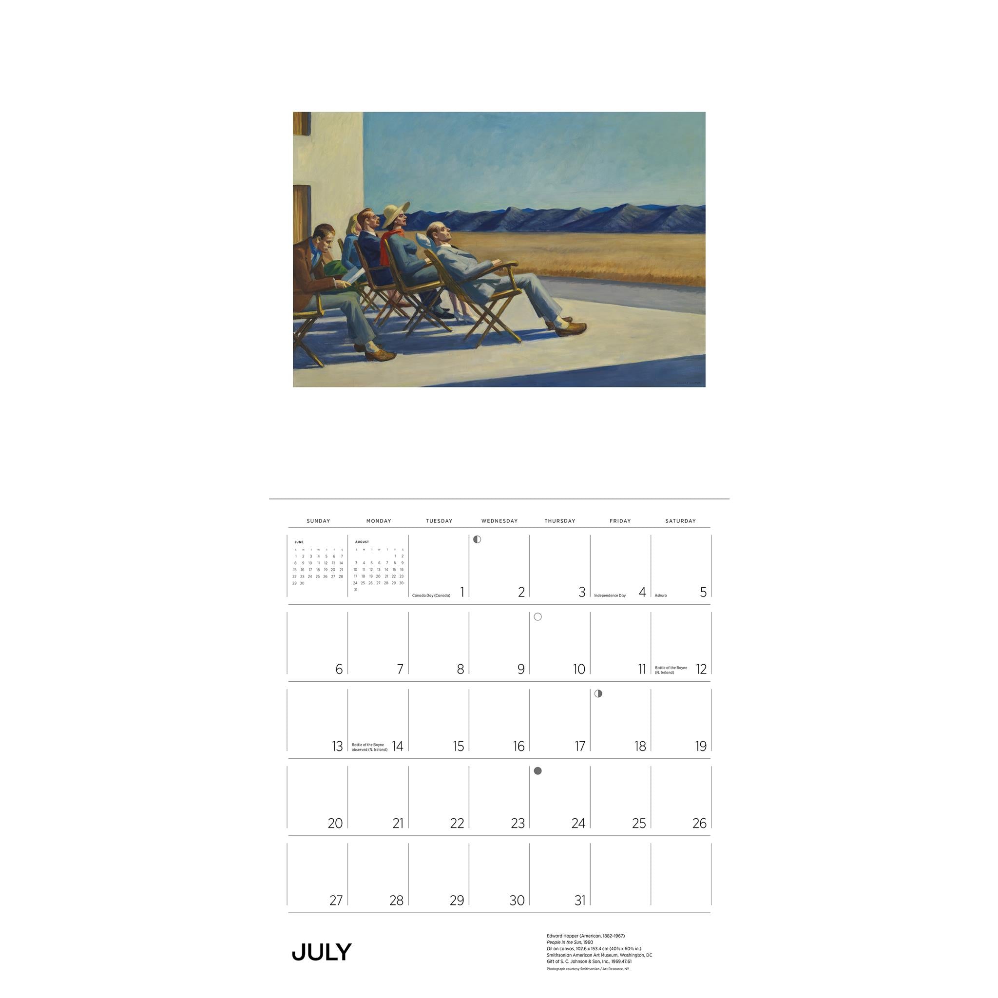 Edward Hopper Wall 2025 Calendar