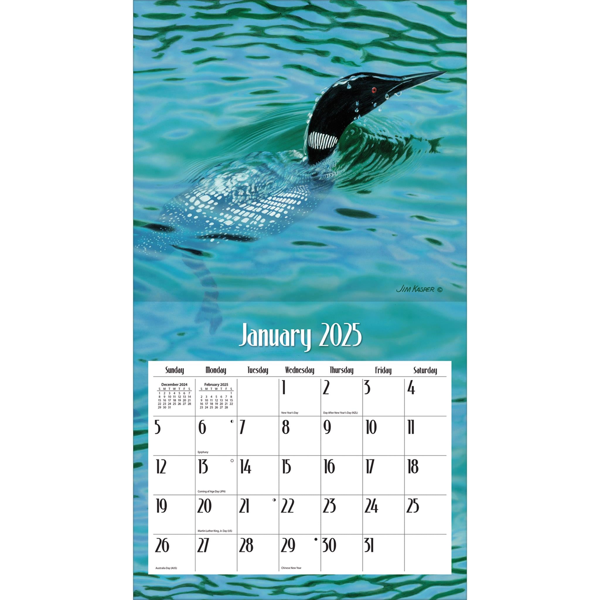 Loons On The Lake Wall 2025 Calendar