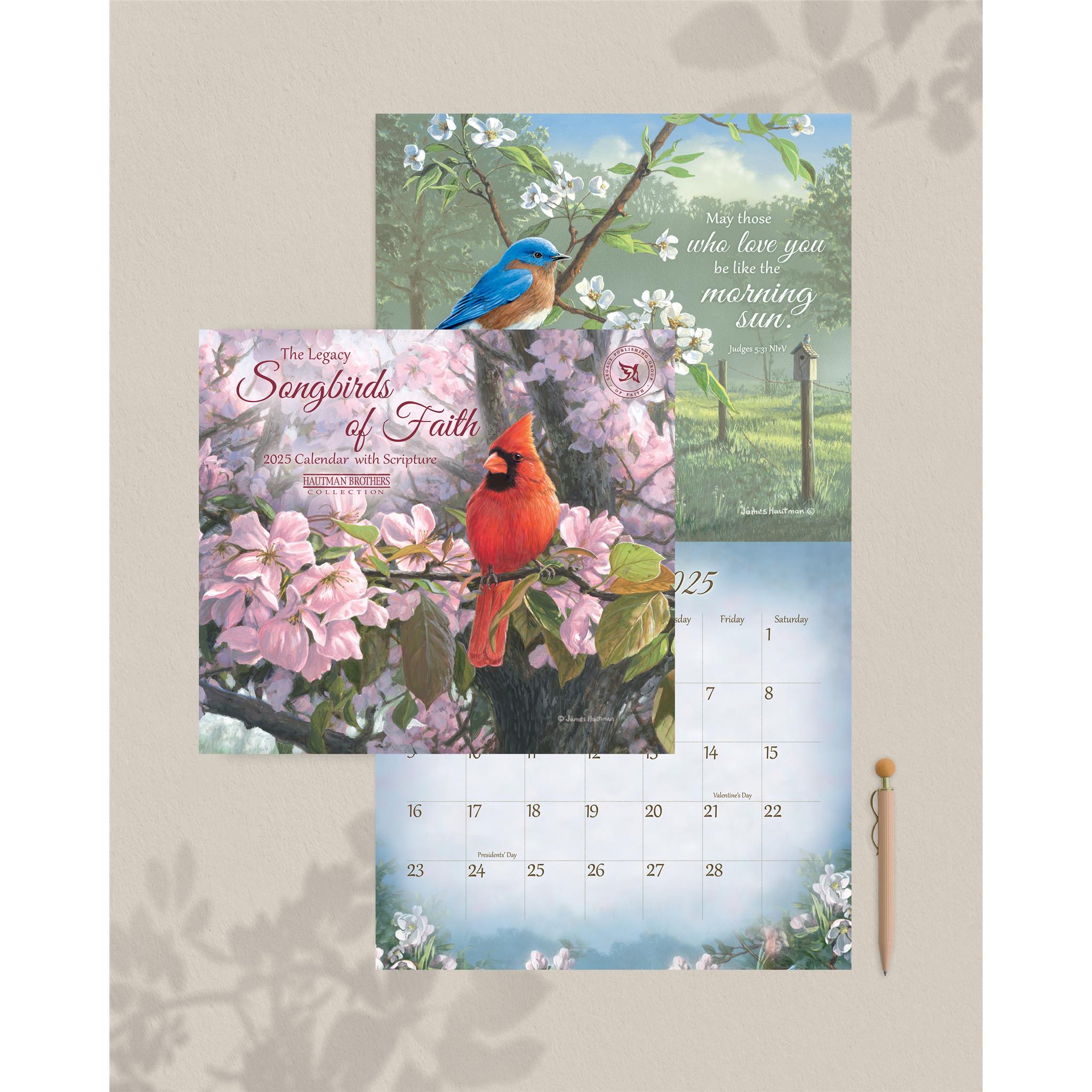 Songbirds Of Faith Wall 2025 Calendar - Online Exclusive