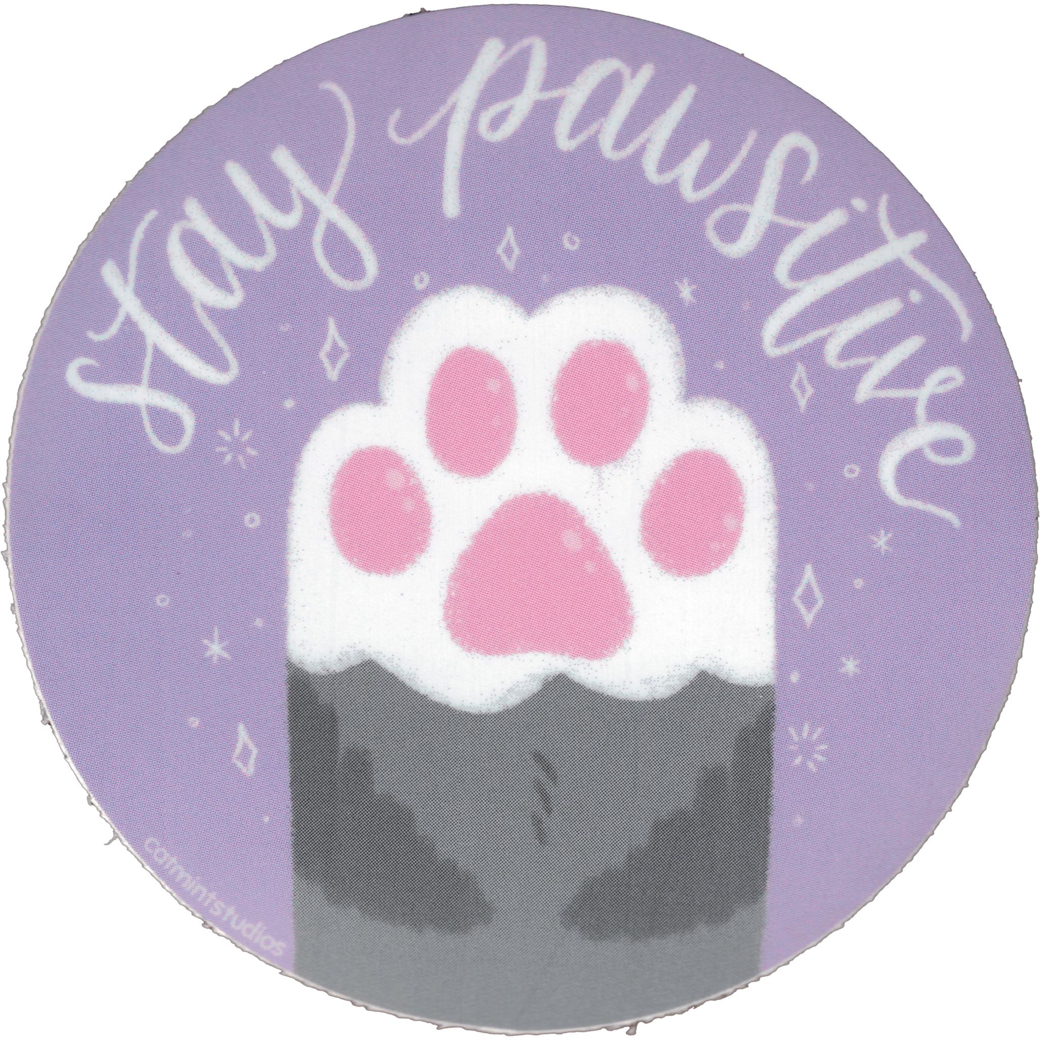 Stay Pawsitive Vinyl Sticker